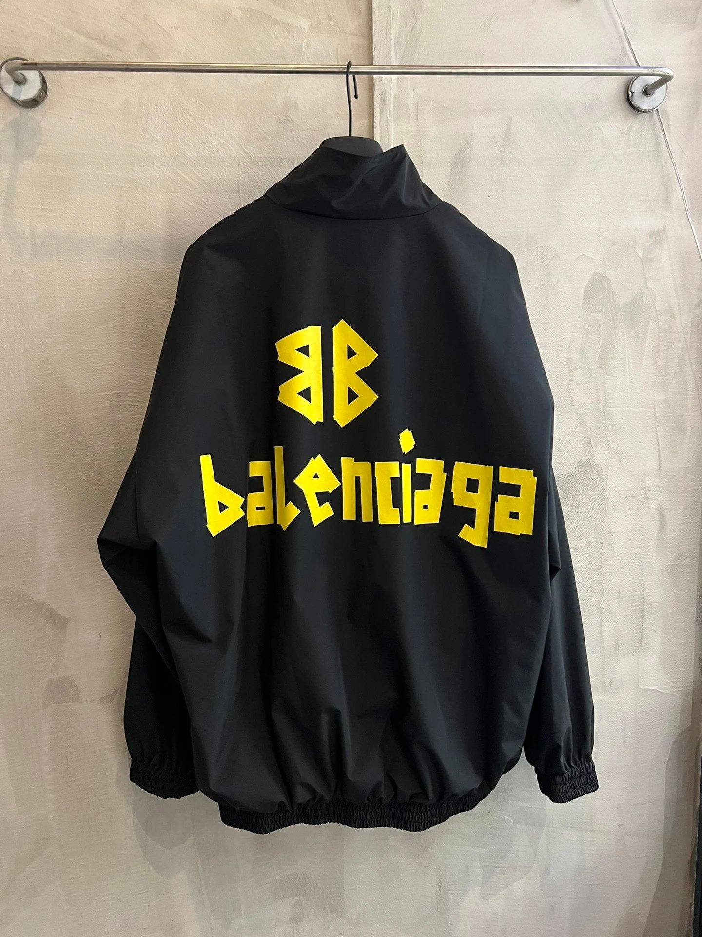 Balenciaga Jackets Masking Tape Nylon Fiber High Collar Windbreaker Waterproof Jacket Unisex Autumn Winter New Arrival