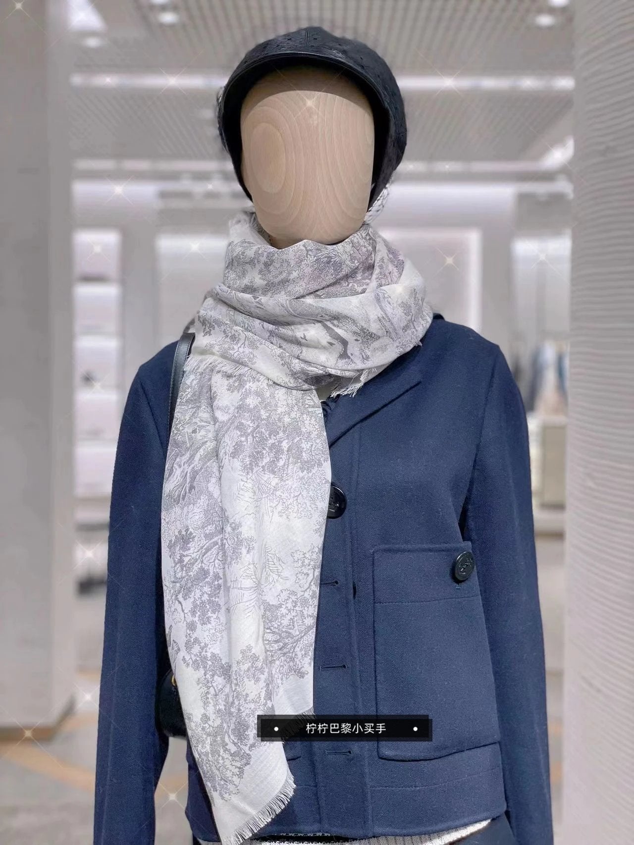 Dior Scarf New Scarf Classic Men's and Women's Same Style Tassel Printed Wool Cashmere Bib Shawl Silk Scarf