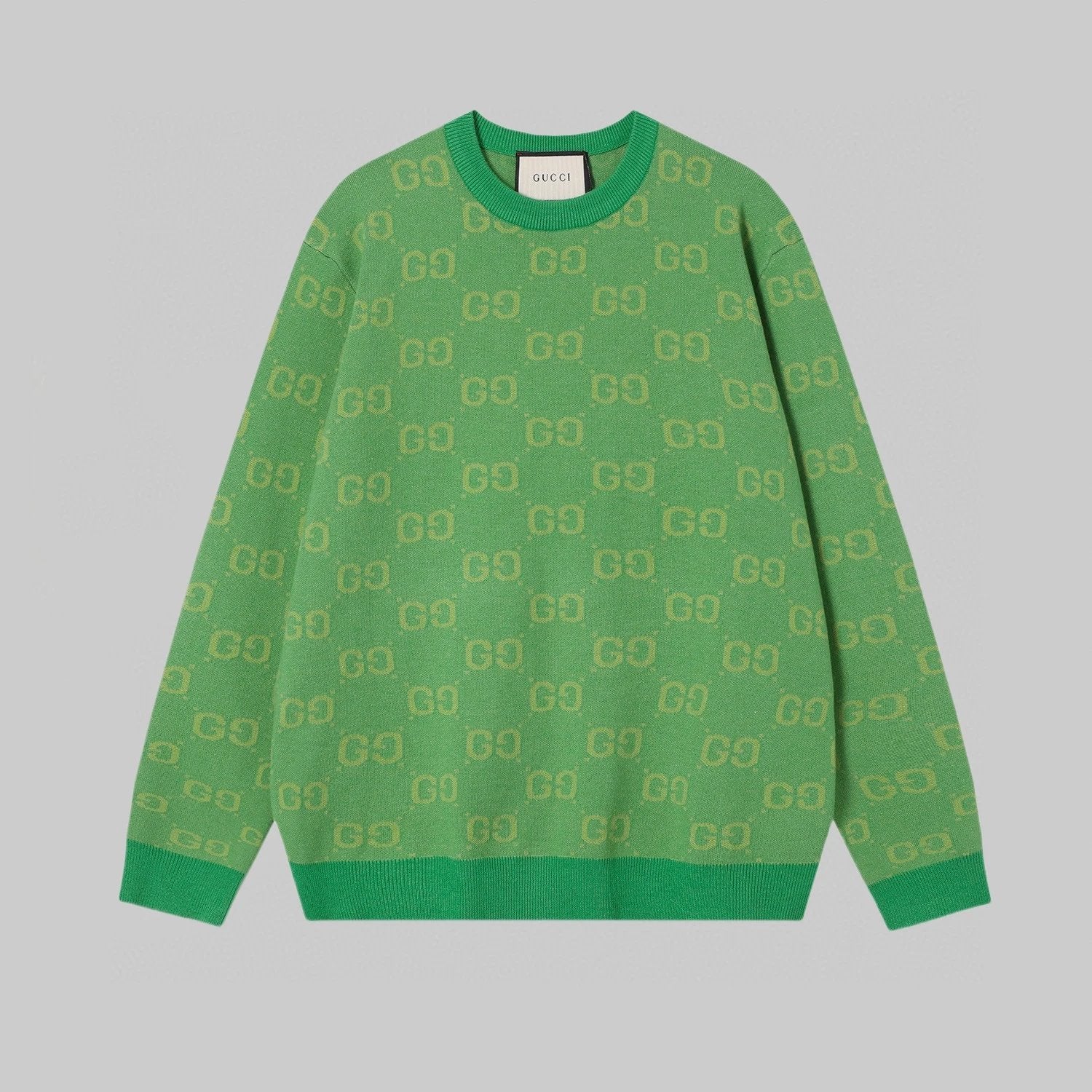 Gucci Sweater Double G Full logo Round Neck Sweater Knitwear Preppy Style Long Sleeve Pullover Unisex Thickened OS Loose Fit Top Versatile Casual Jacket Lazy Style