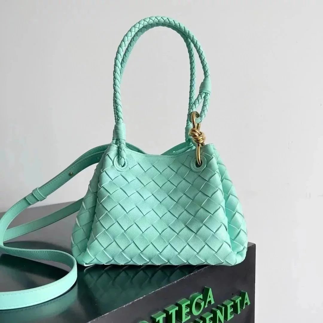 Bottega Veneta Women's Bag Top version 【Highest Version Original Leather】24New Shu Qi Same Style Parachute Package Woven Bag Shoulder Bag Messenger Bag Handbag parachute Handbag Parachute Package!Continuation of Women's Bag Classic Bag,Collection Hand Car
