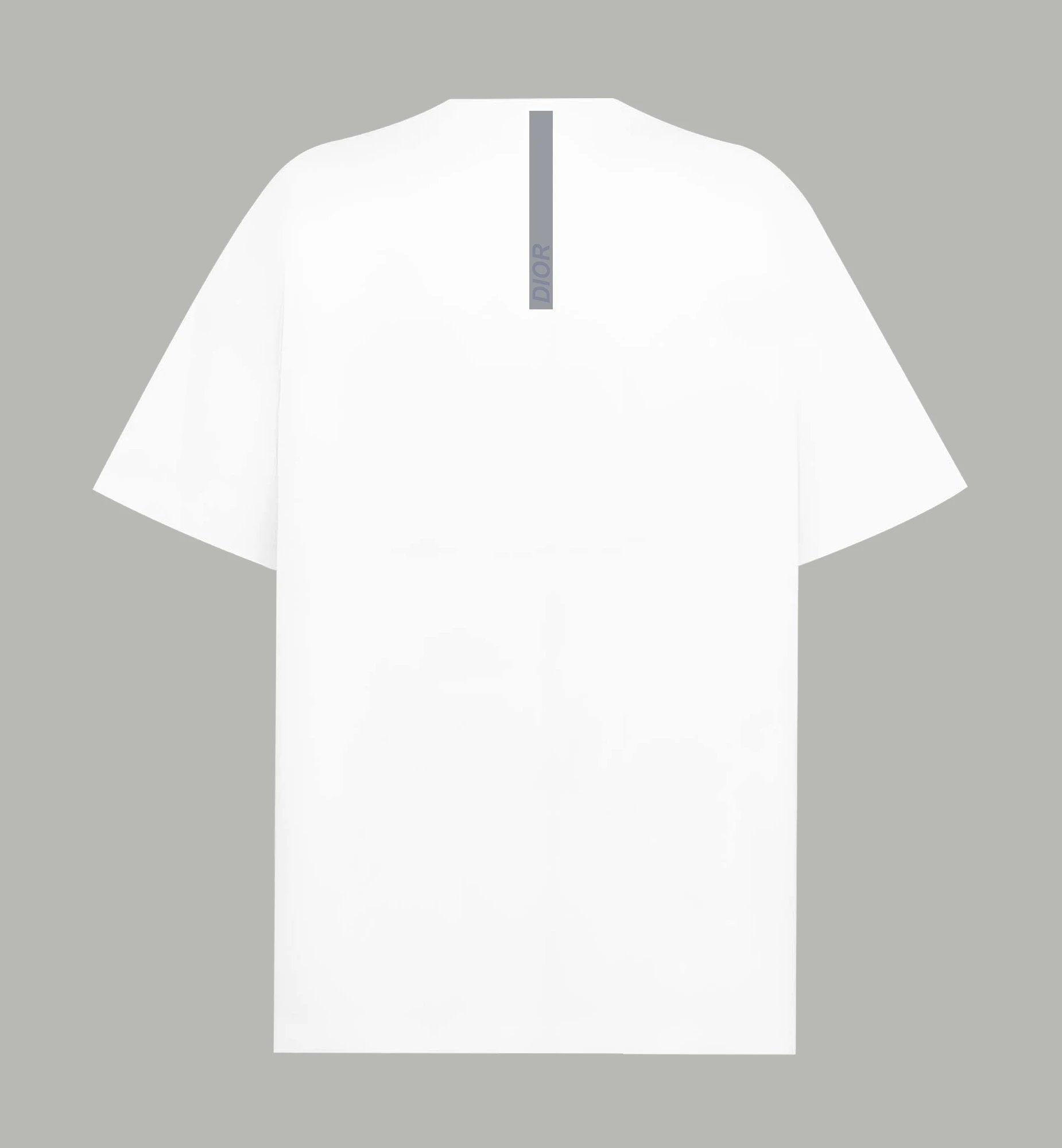 Dior T-shirt Reflective Strip Print on the Back logo round Neck Short Sleeve25ss New Pure Cotton Unisex Style T T-shirt OS Loose Fit Base Shirt Top Half Sleeve T-Shirt