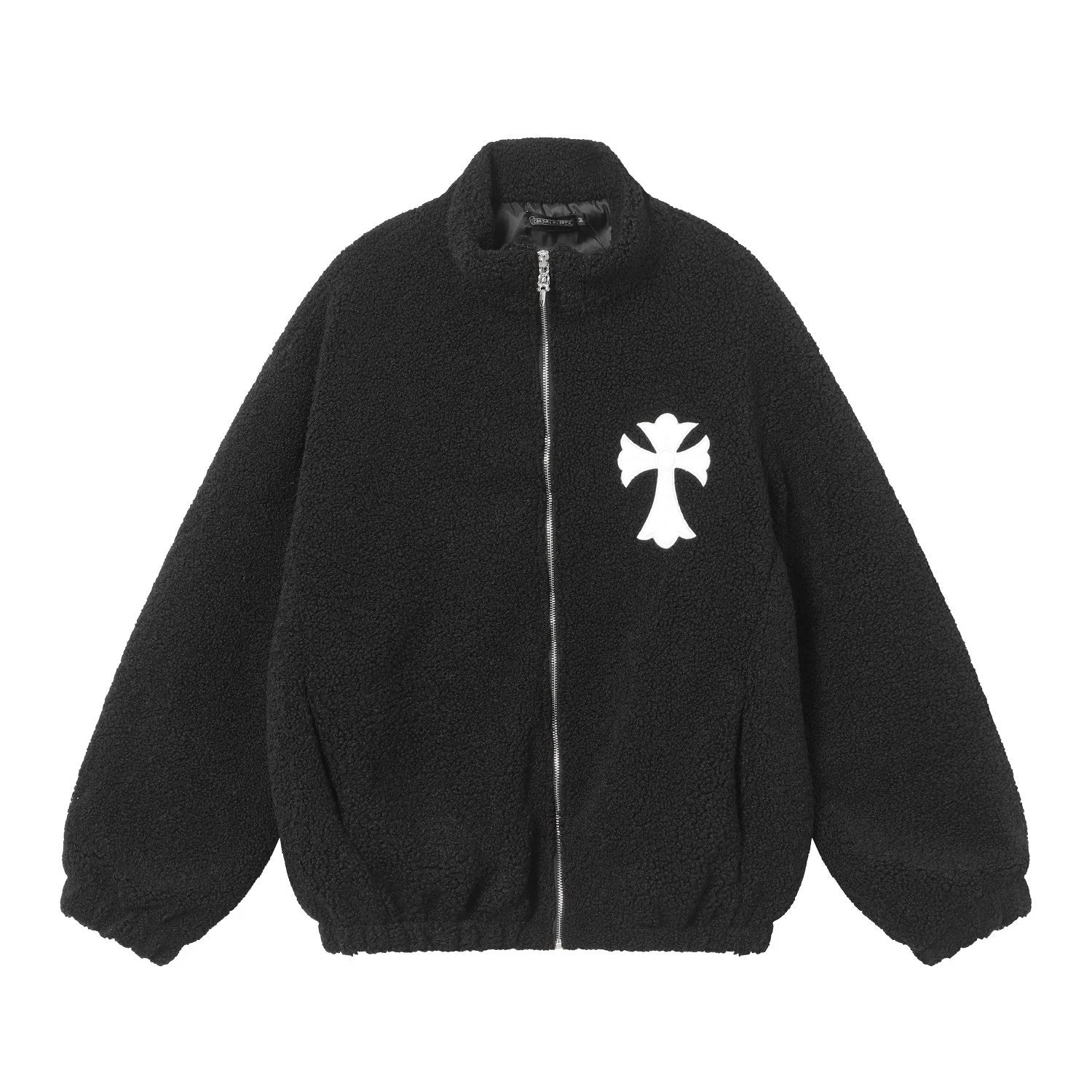 Chrome Hearts Jackets Lamb Wool Zipper Jacket Coat Unisex Autumn Winter New Sports Casual Loose Versatile