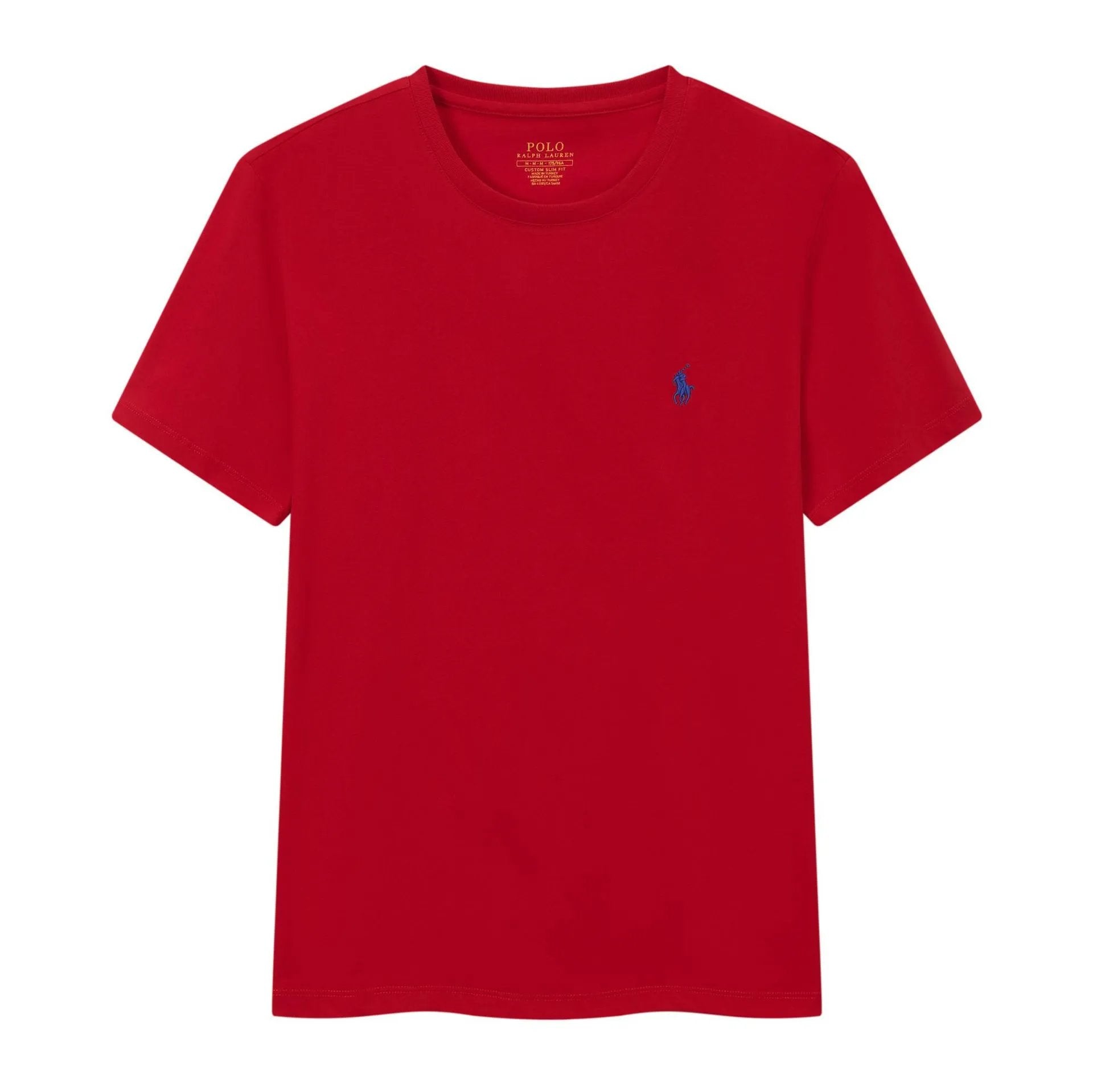 Ralph Lauren T-shirt D77Summer New Cotton round Neck Short Sleeve Men T T-shirt Solid Color Casual Fashion Half Sleeve Bottoming Shirt-CY