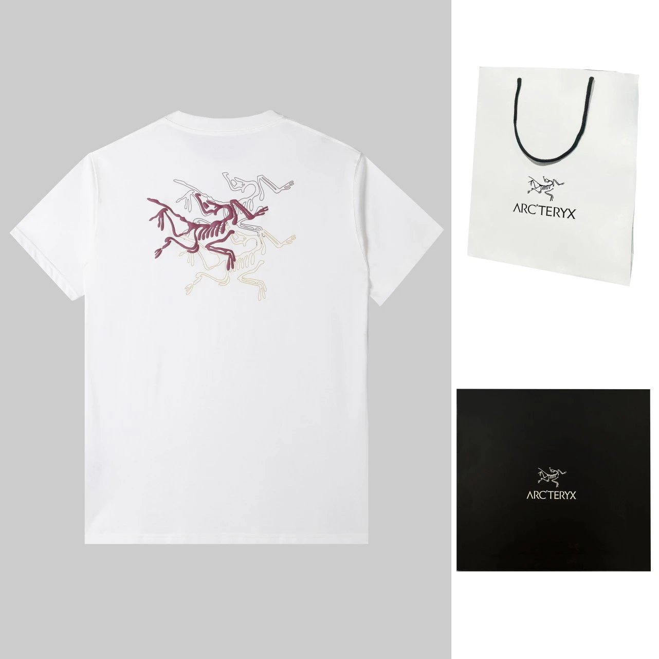Arc'teryx T-shirt Printed Foam logo round Neck Short Sleeve25ss New Pure Cotton Unisex Style T T-shirt OS Loose Fit Base Shirt Top Half Sleeve T-Shirt