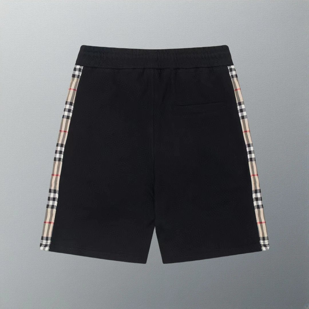 Burberry Shorts Classic Plaid Ribbon Patchwork Print logo Five-point Shorts25ss New Heavy Drawstring American Style Casual Summer Pants5Two-in-One Casual Sweatpants for Men and Women, Pure Cotton Joggers