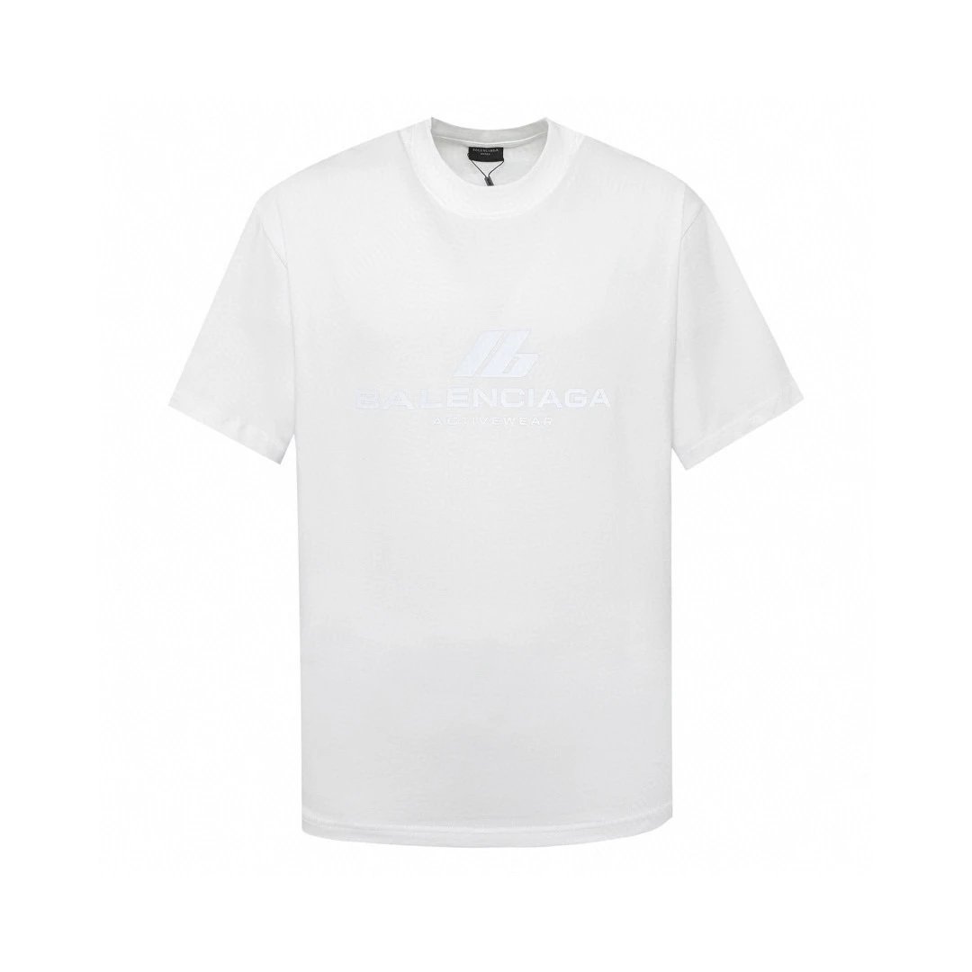 Balenciaga T-shirt Ski Jacket Series3m Reflective Crew Neck Short Sleeve25ss New pure cotton T Unisex T-Shirt OS Loose Fit Base Shirt Top Half Sleeve T-Shirt