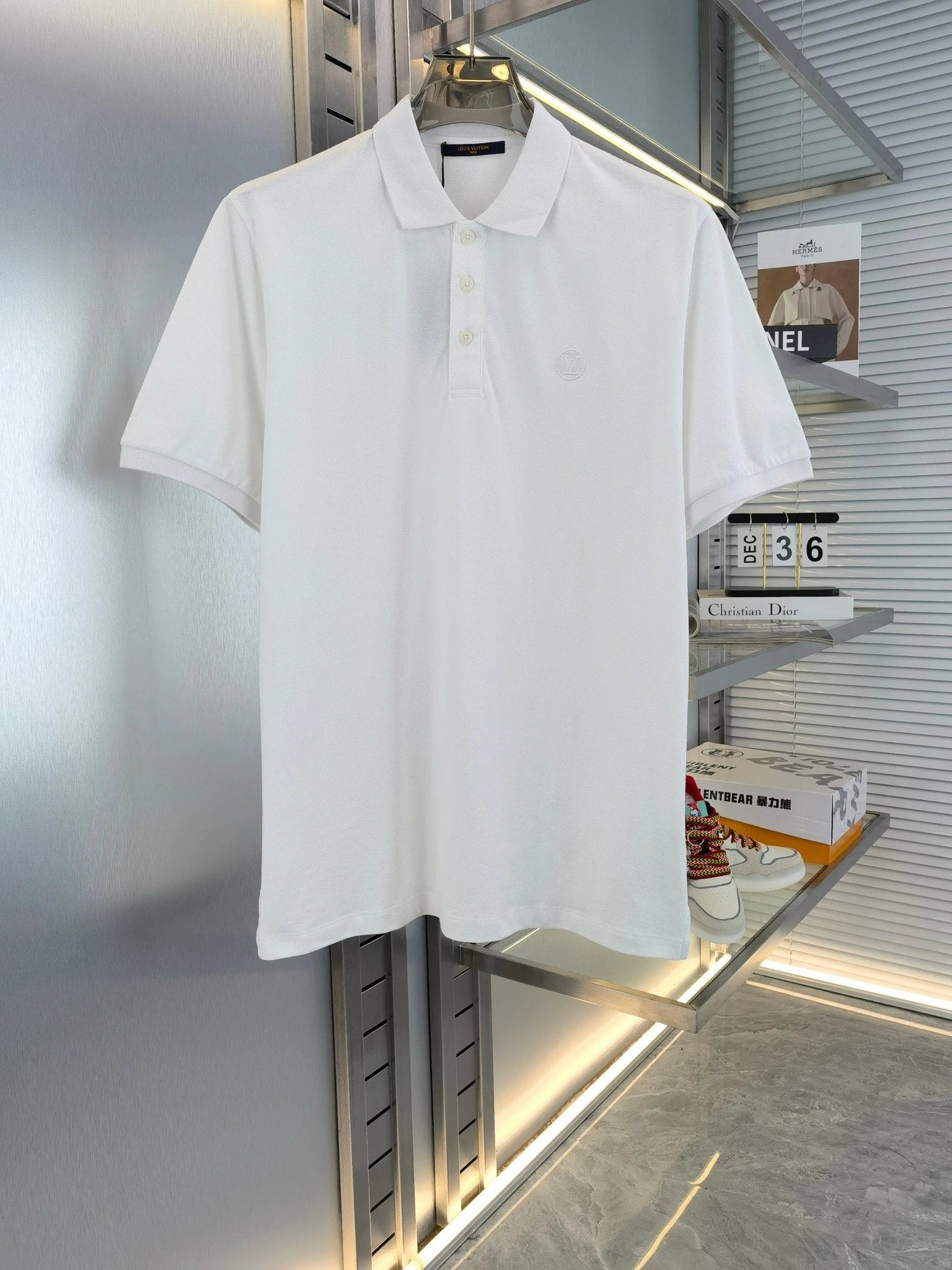 Louis Vuitton LV T-shirt Chest Letters logo Embroidery POLO Shirt Lapel Short Sleeve25ss New Unisex Summer Loose Short Sleeve T Business Commuter Short Sleeve Shirt Plus Size T-Shirt