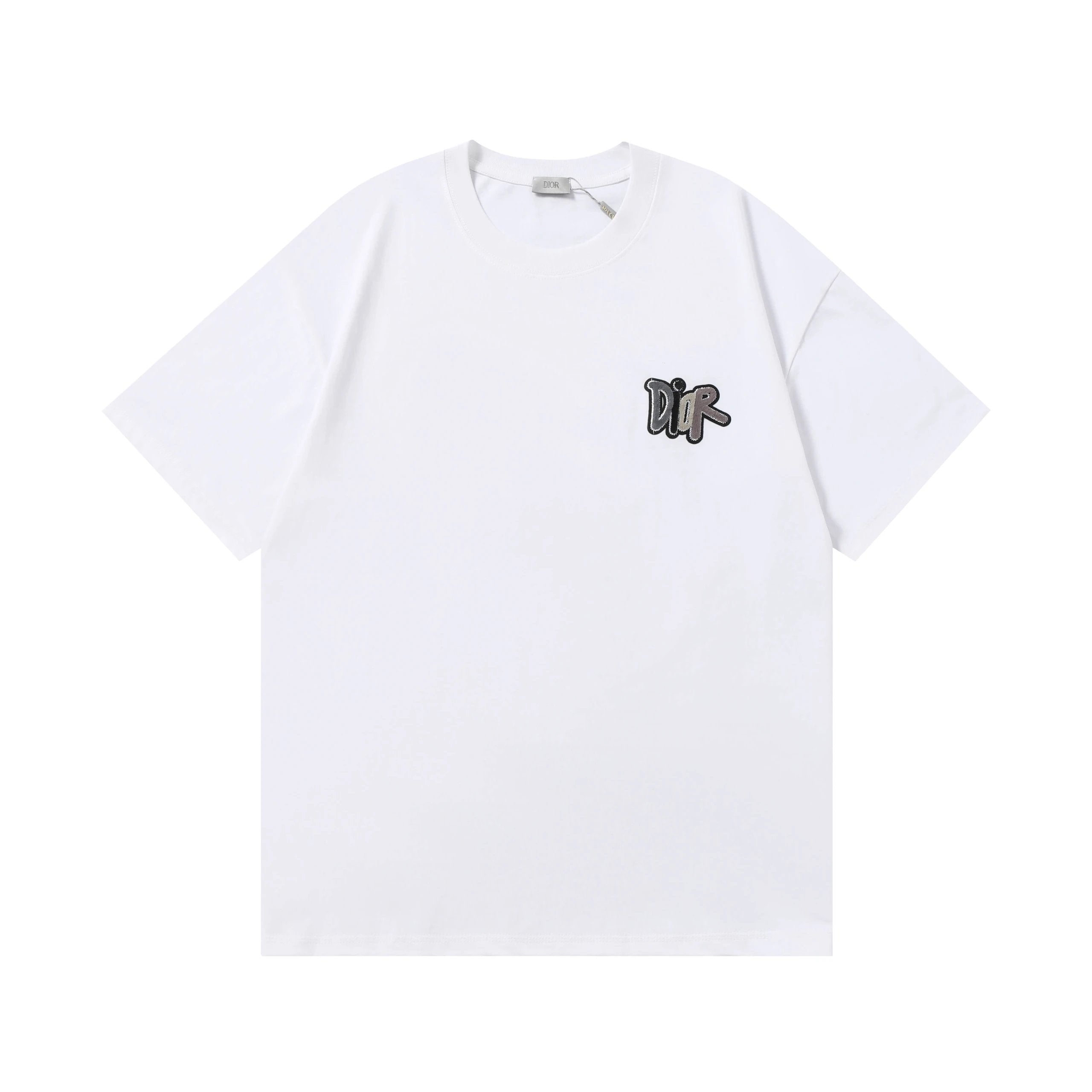 Dior T-shirt Chest Letter Embroidery logo round Neck Short Sleeve25ss New pure cotton T Unisex T-Shirt OS Loose Fit Base Shirt Top Half Sleeve T-Shirt
