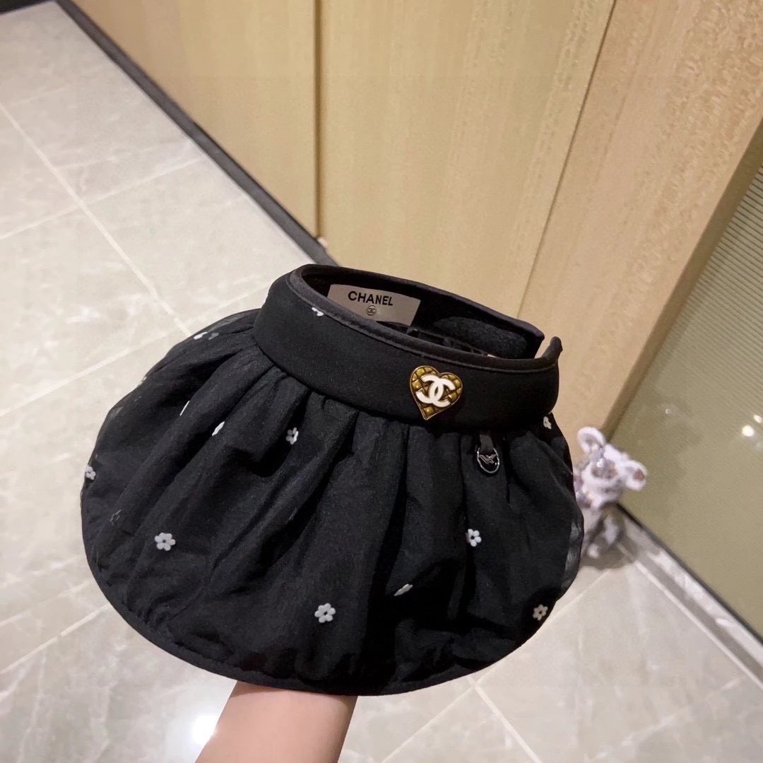 Chanel Hat Hat High Quality2024New Temperament Foldable Dual-Purpose Sun Hat Topless Hat,It Can Be Used as a Hair Band and Is Very Convenient!Lady joker~