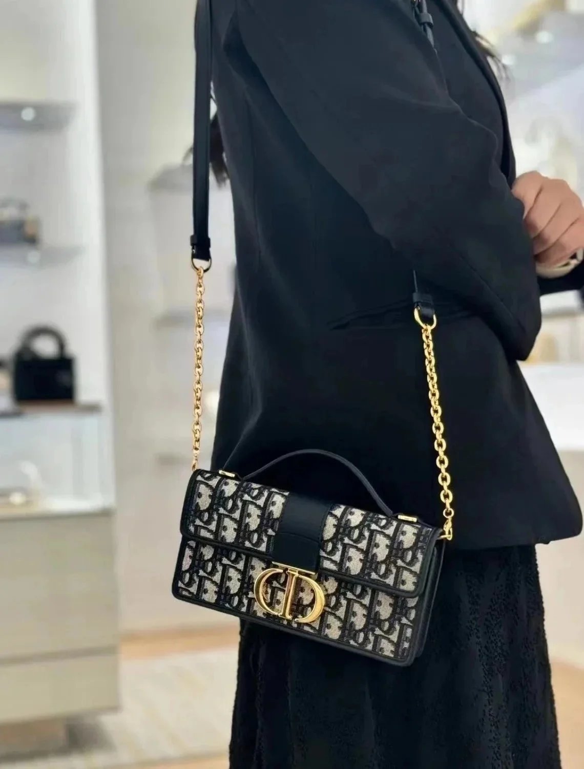 Dior Women's Bag Top version MissMontaigne Handle Montaigne woc Mini Montaigne Small Montaigne Handbag Shoulder Bag Messenger Bag Is Beautiful Shoulder Strap Can Adjust the Length,Can Underarm Shoulder Cross-Body Hand-Carrying!It Can Still Be Put down Pro