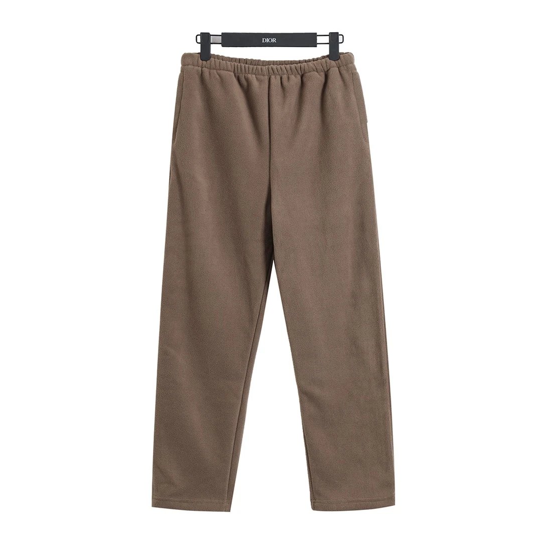 Balenciaga Sweatpants 24FW Basic Plain Fleece Sweatpants Straight Leg Long Pants Unisex Autumn Winter New Arrival