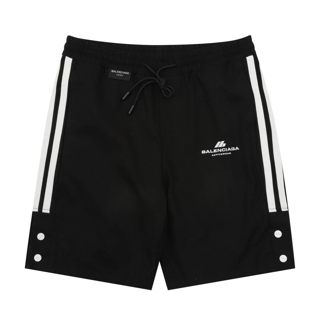 Balenciaga Shorts Double-Sided Webbing Letter Embroidery logo Five-point Shorts25ss New Drawstring Casual Summer Pants5Two-in-One Casual Sweatpants for Men and Women, Pure Cotton Joggers