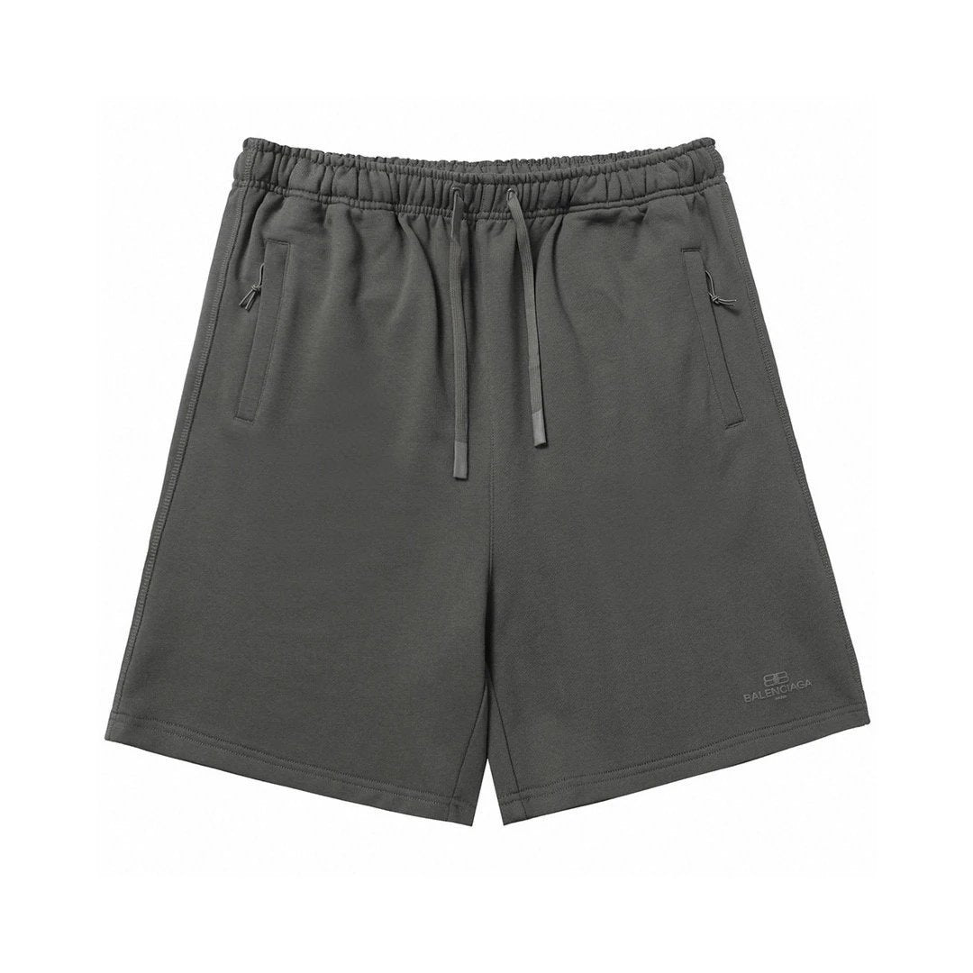 Balenciaga Shorts Collaboration Shorts Five-Point Shorts25ss New Heavy Drawstring American Style Casual Summer Pants5Two-in-One Casual Sweatpants for Men and Women