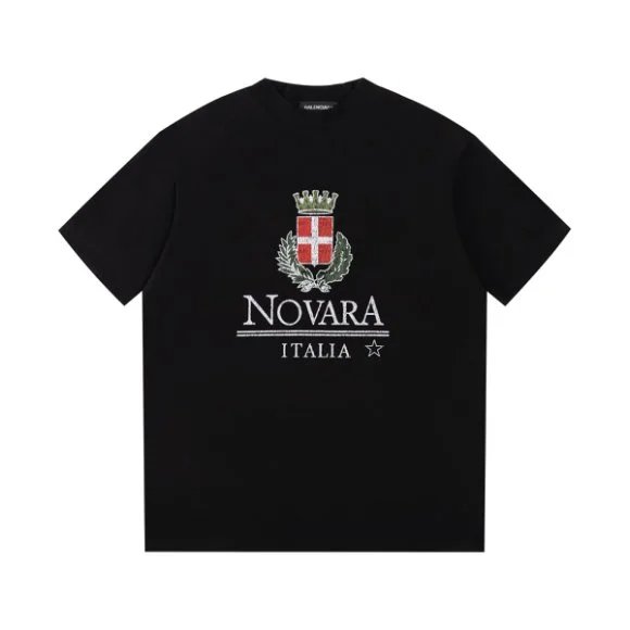 Balenciaga T-shirt Crown Print with Wheat Ears on the Chest logo round Neck Short Sleeve25ss New pure cotton T Unisex T-Shirt OS Drop Shoulder Loose Fit Base Shirt Top T-Shirt Short Sleeve