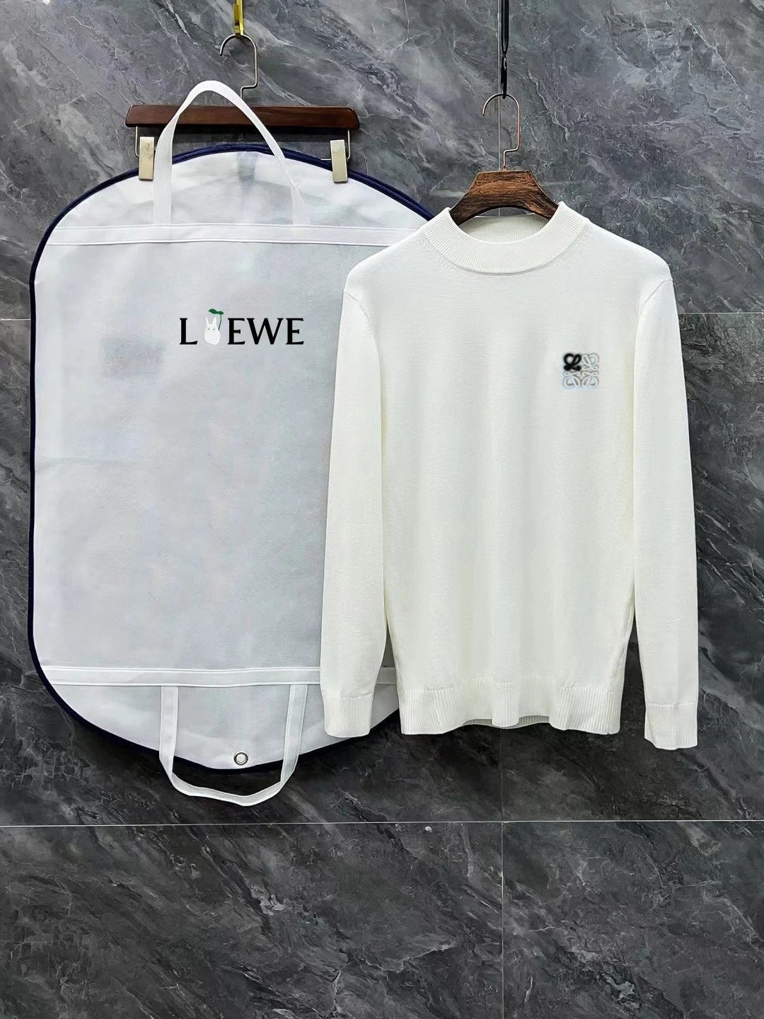 LOEWE Sweater Classic Logo Logo Half Turtleneck Sweater Unisex Inner and Outer Wear