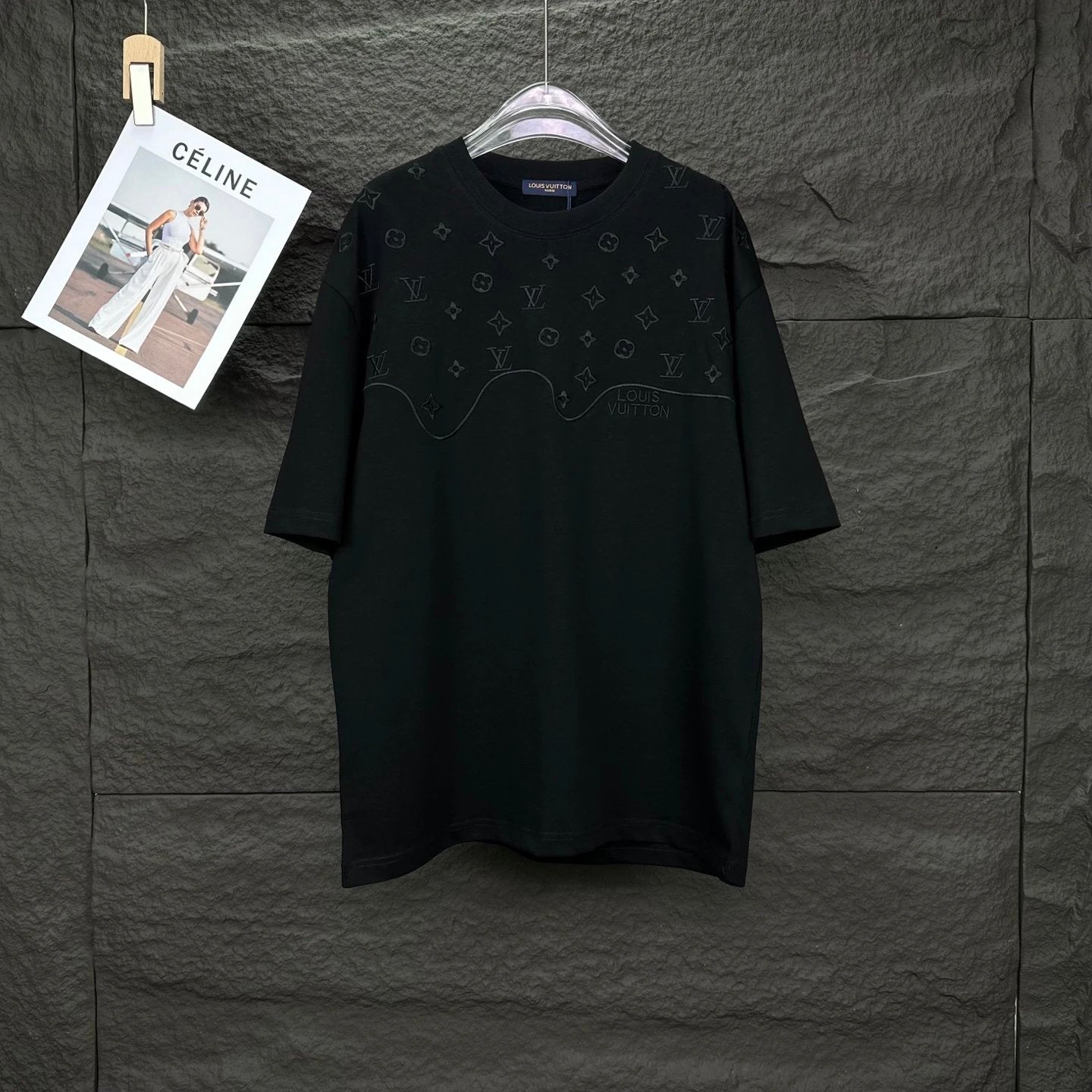 Louis Vuitton LV T-shirt Half-body Four-leaf Flower Small Embroidery logo round Neck Short Sleeve25ss New pure cotton T Unisex T-Shirt OS Loose Fit Base Shirt Top Half Sleeve T-Shirt