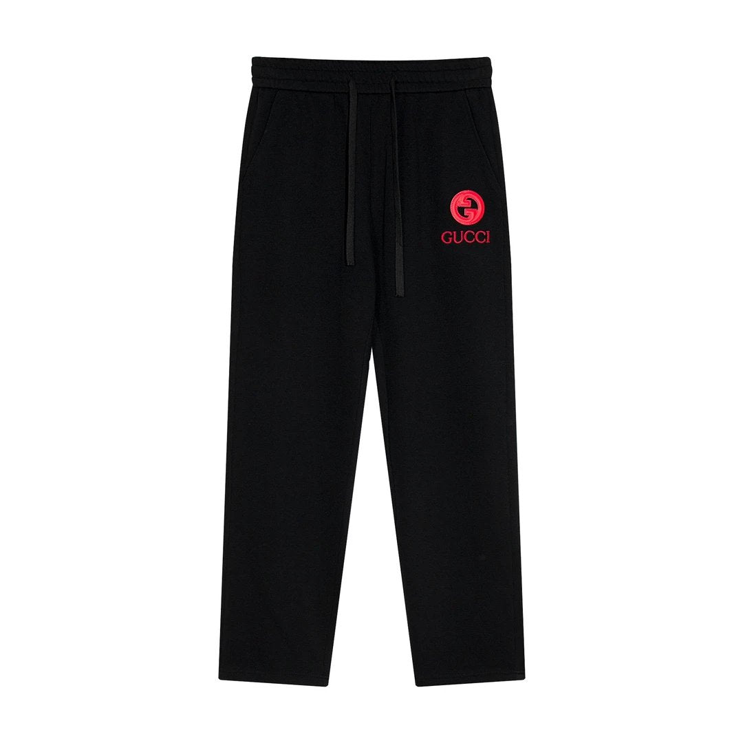 Gucci Sweatpants Classic Embroidered Letter Sports Pants All-Match Sweatpants Pure Cotton Casual Pants Men and Women Same Style Straight-Leg Pants Long Pants24ss Autumn and Winter New Products