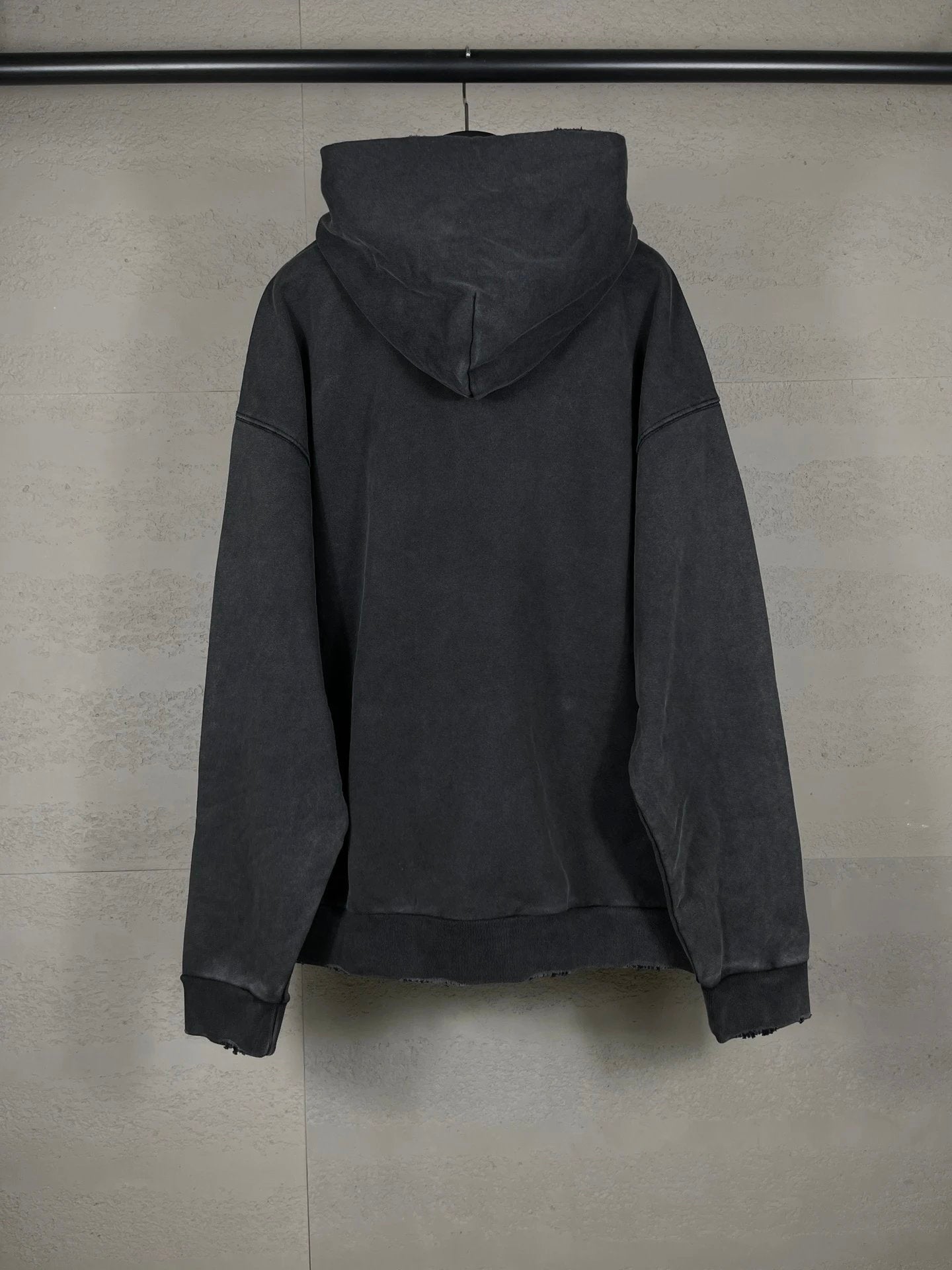 Balenciaga Hoodie 3M Artistic Letter Print Washed Distressed Hoodie Sweatshirt Unisex Sports Casual OS Loose fit versatile style
