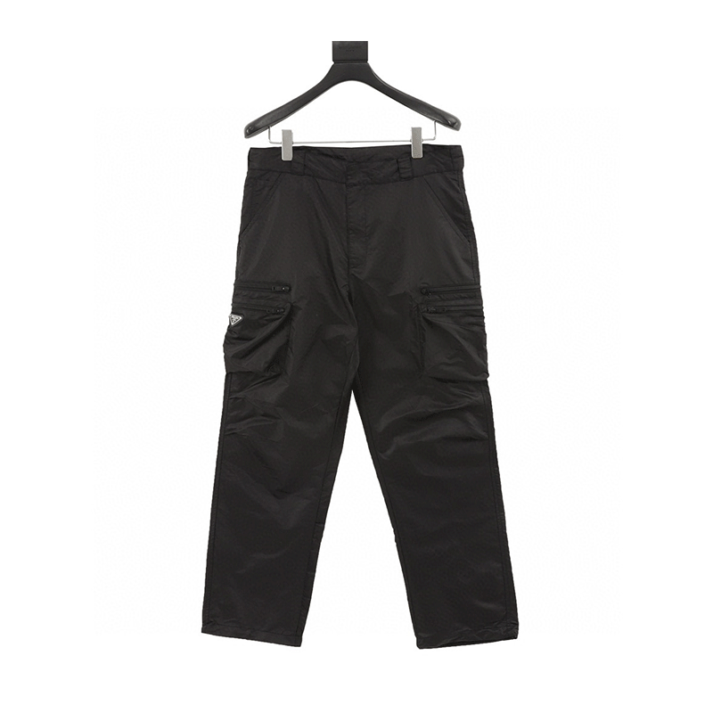 PRADA Jeans Cargo Pocket Recycled Nylon Trousers for Men and Women