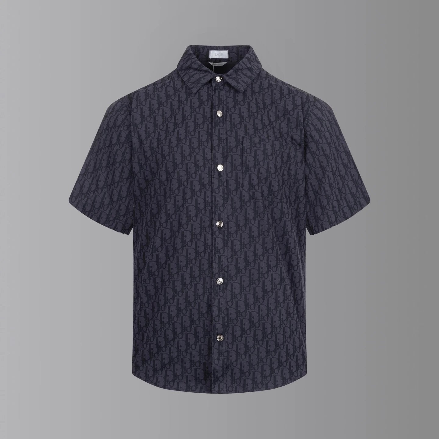 Dior Shirt Full Jacquard Print logo Turn-down Collar Short Sleeve Shirt Blouse25ss New Versatile Casual Business Unisex Slim Fit Jacket