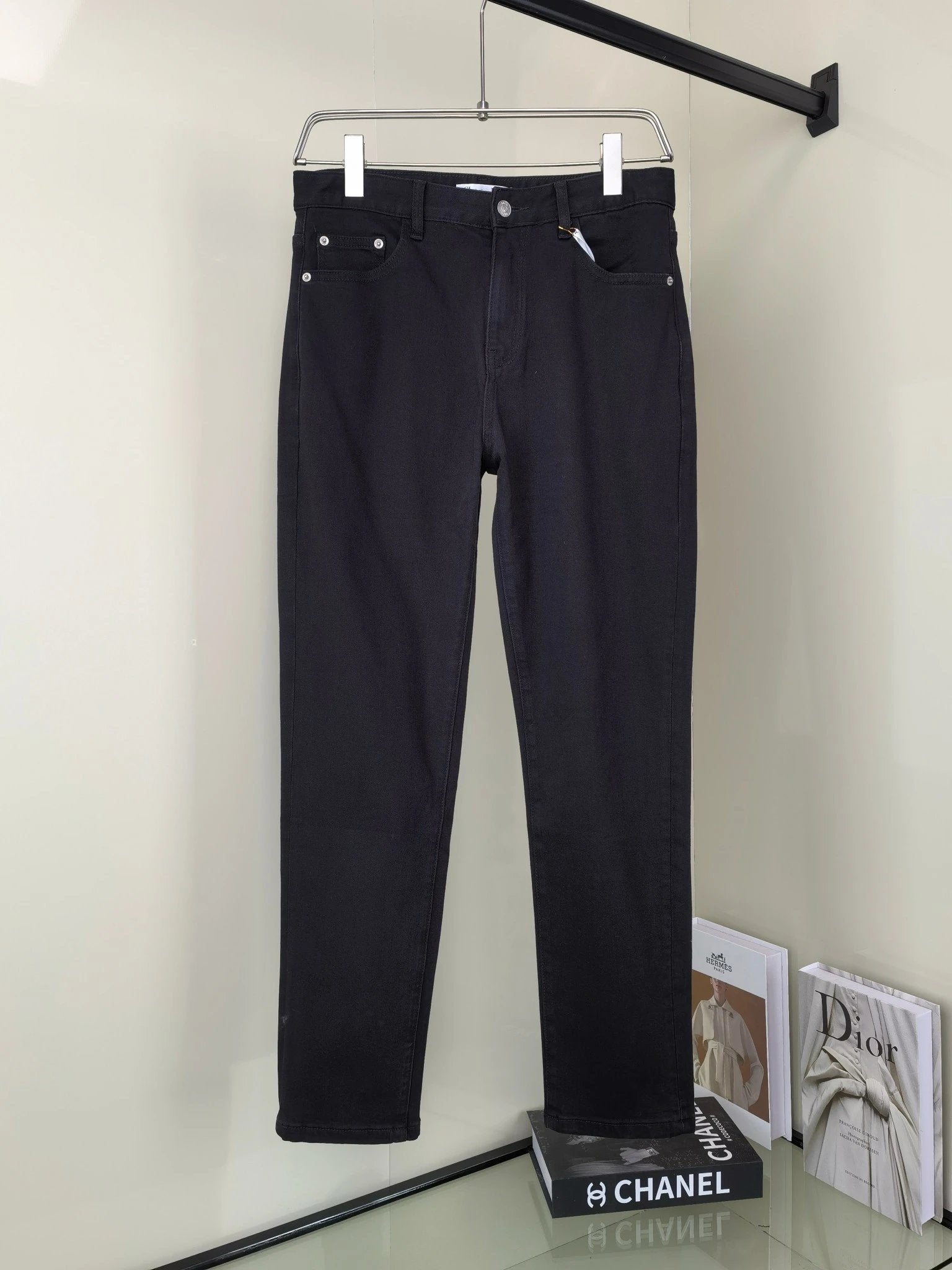 Dior Jeans Pocket Cartoon Letter Pattern Print logo25ss Spring Summer New Straight Slim Fit Jeans Unisex Loose Fit Long Pants