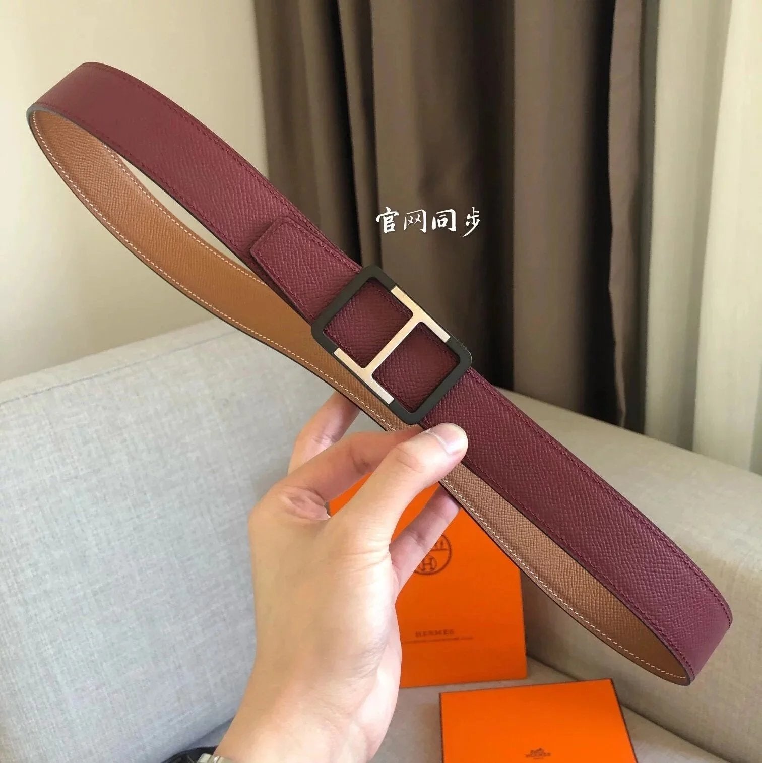 Hermes Belt Top version New High Quality Calfskin Business Men's Belt H Letter Buckle Casual Versatile Double-Sided Belt Belt Buckle Belt for Women3.2cm
