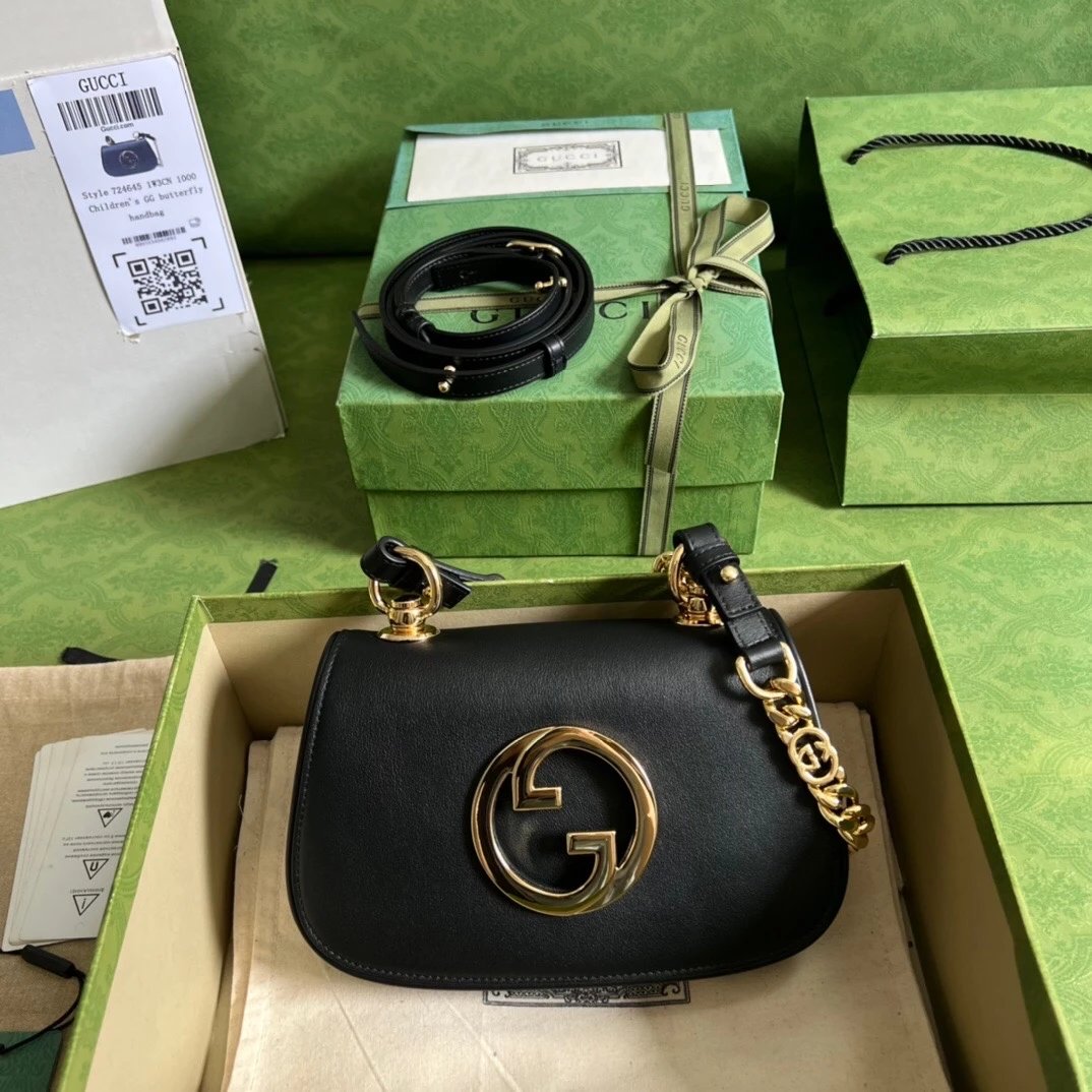 Gucci Women's Bag Top version 2023Early Spring Gblondie Series Organ Saddle Bag72464521.5*13.5*7cm,With Two Shoulder Straps to Switch Underarm and Crossbody