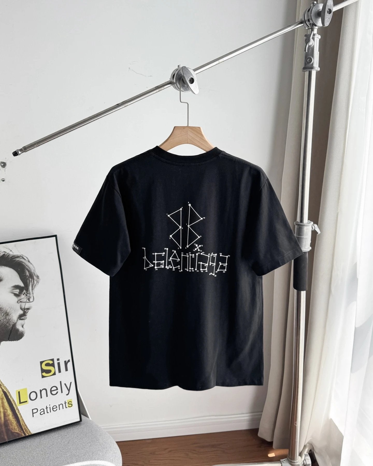 Balenciaga T-shirt Double-breasted B Letter Printing logo round Neck Short Sleeve25ss New Pure Cotton Unisex Style T T-shirt OS Loose Fit Base Shirt Half Sleeve T-Shirt Top Half Sleeve