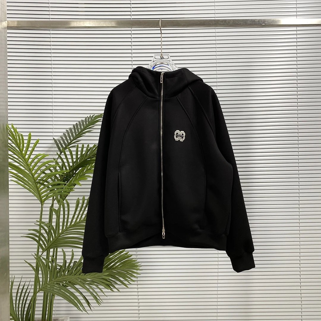 Balenciaga Hoodie Zipper Hoodie Sweatshirt Jacket Top Unisex Sports Casual Loose Fit Versatile