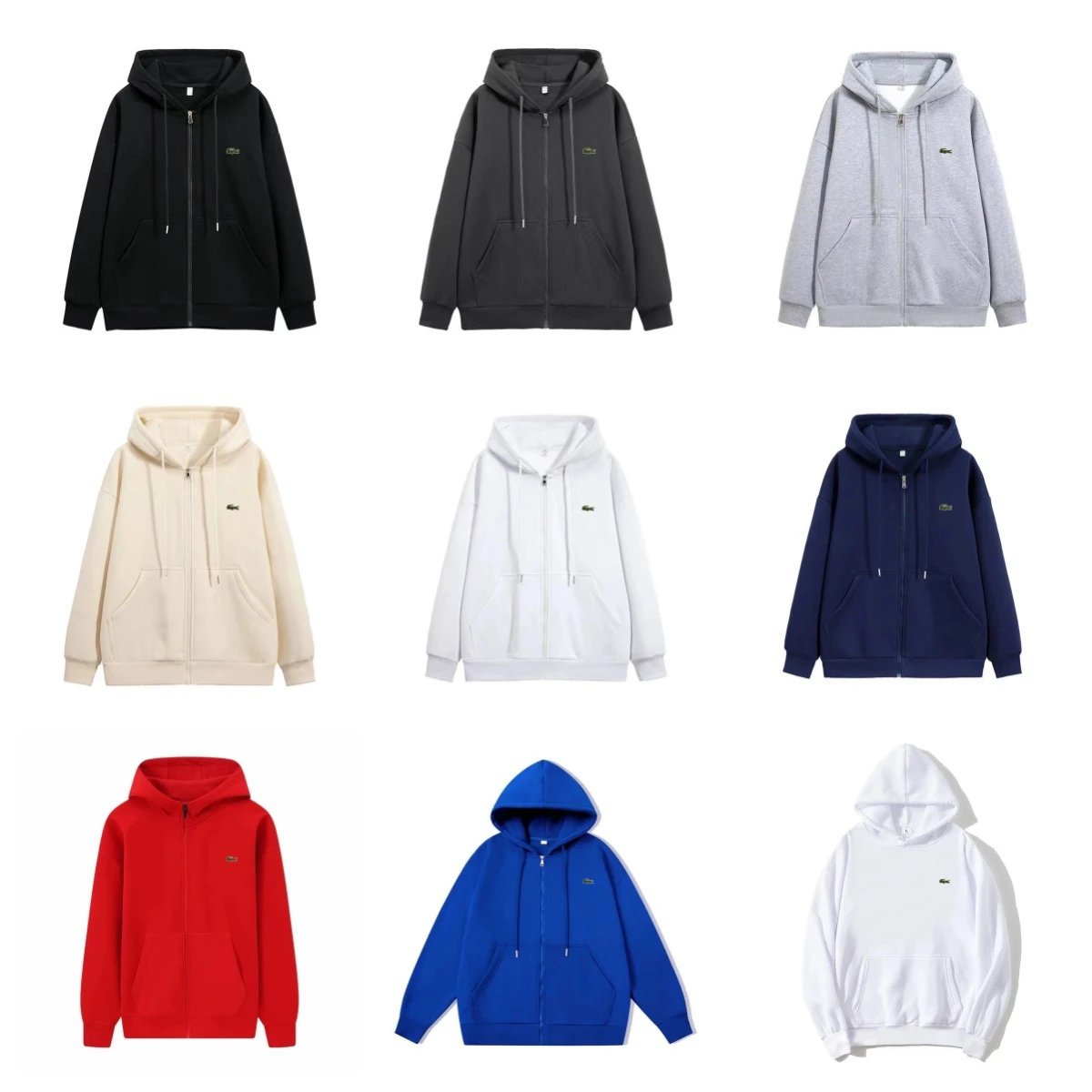 Lacoste Hoodie Autumn and Winter Leisure Fashion Hooded Sweatshirt(P-0049)