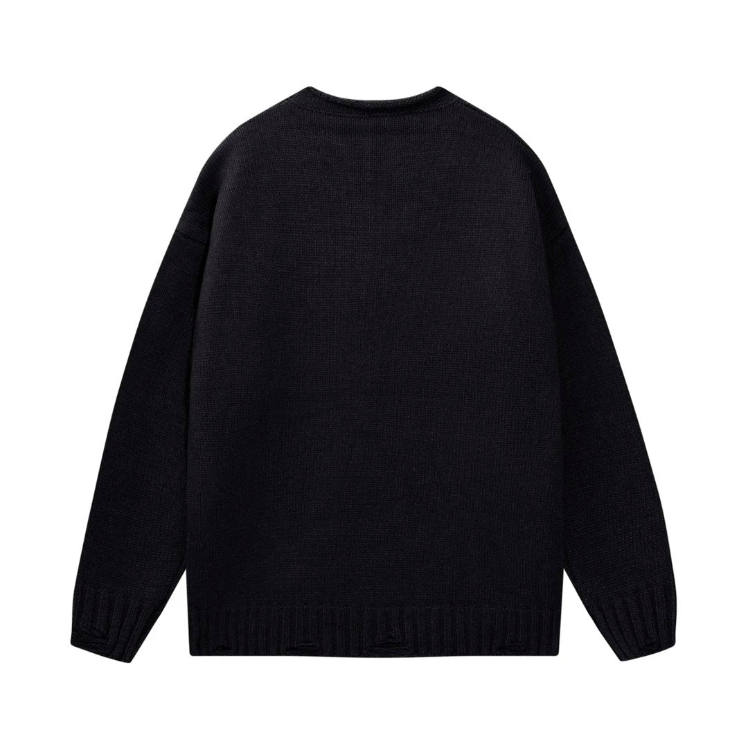 Maison Margiela Sweater Letter Knit Sweater Crew Neck Casual Loose Versatile Knitwear Os Unisex Inner Layer Design24ss Autumn and Winter New Products