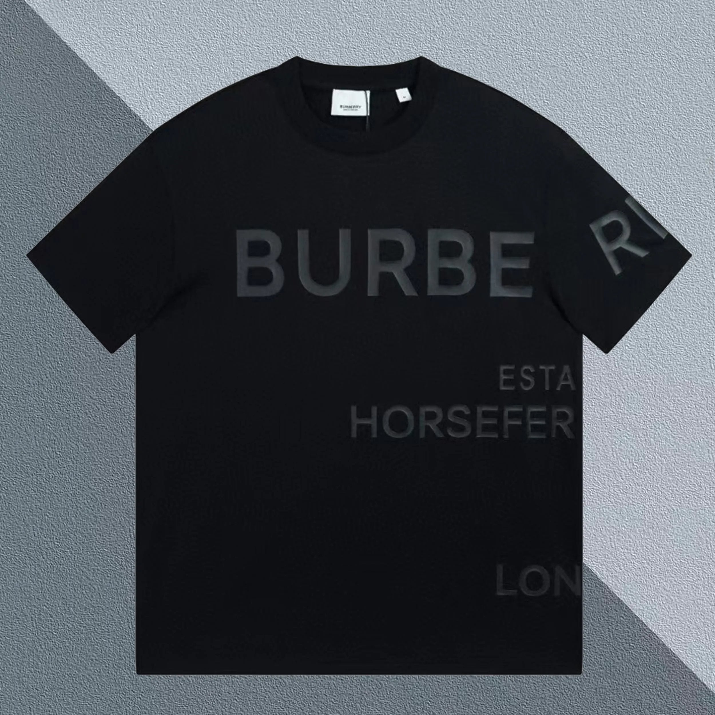 Burberry T-shirt Horseferry Puff print logo round Neck Short Sleeve25ss New Pure Cotton Unisex Style T T-shirt OS Loose Fit Base Shirt Short Sleeve T-Shirt Top