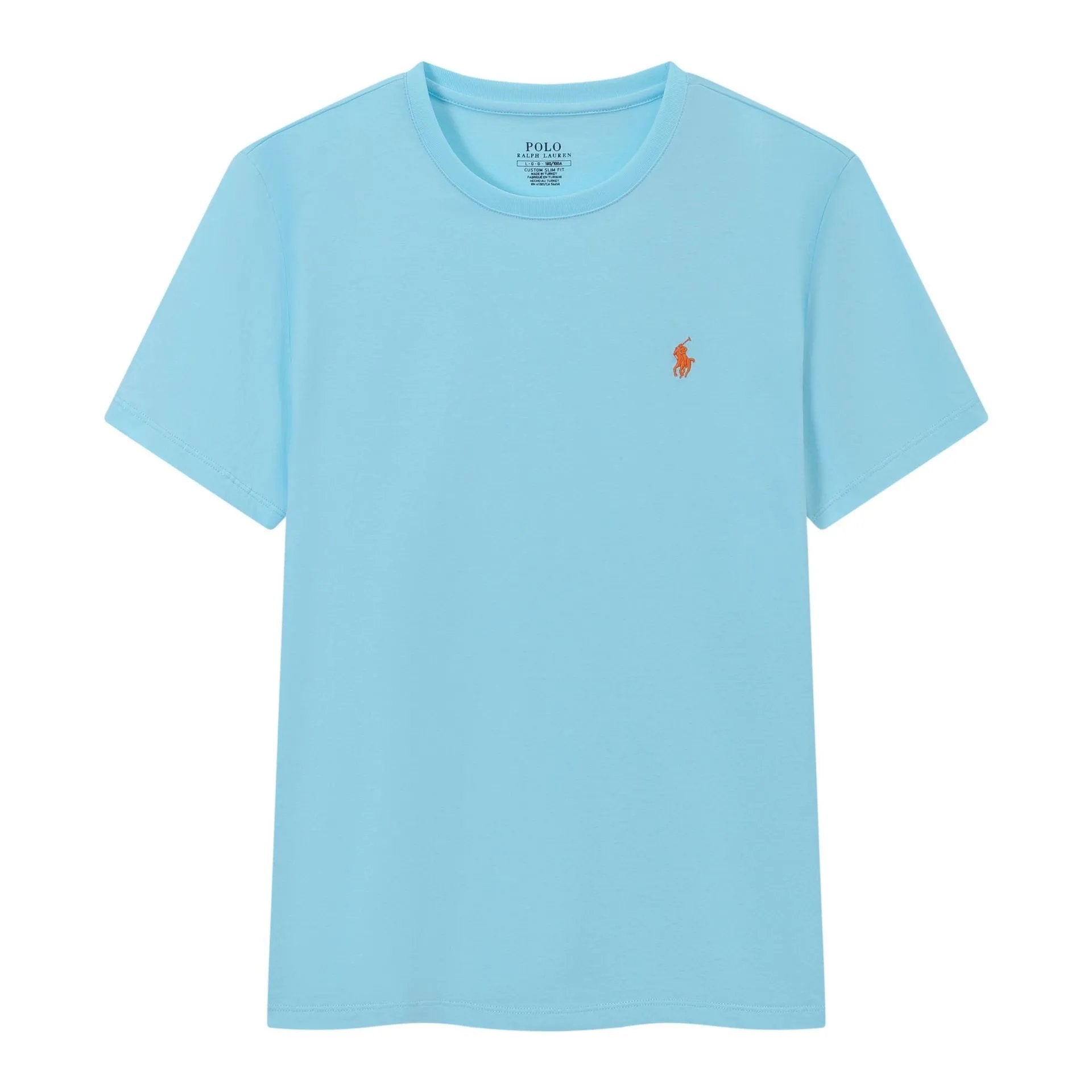 Ralph Lauren T-shirt D77Summer New Cotton round Neck Short Sleeve Men T T-shirt Solid Color Casual Fashion Half Sleeve Bottoming Shirt-CY