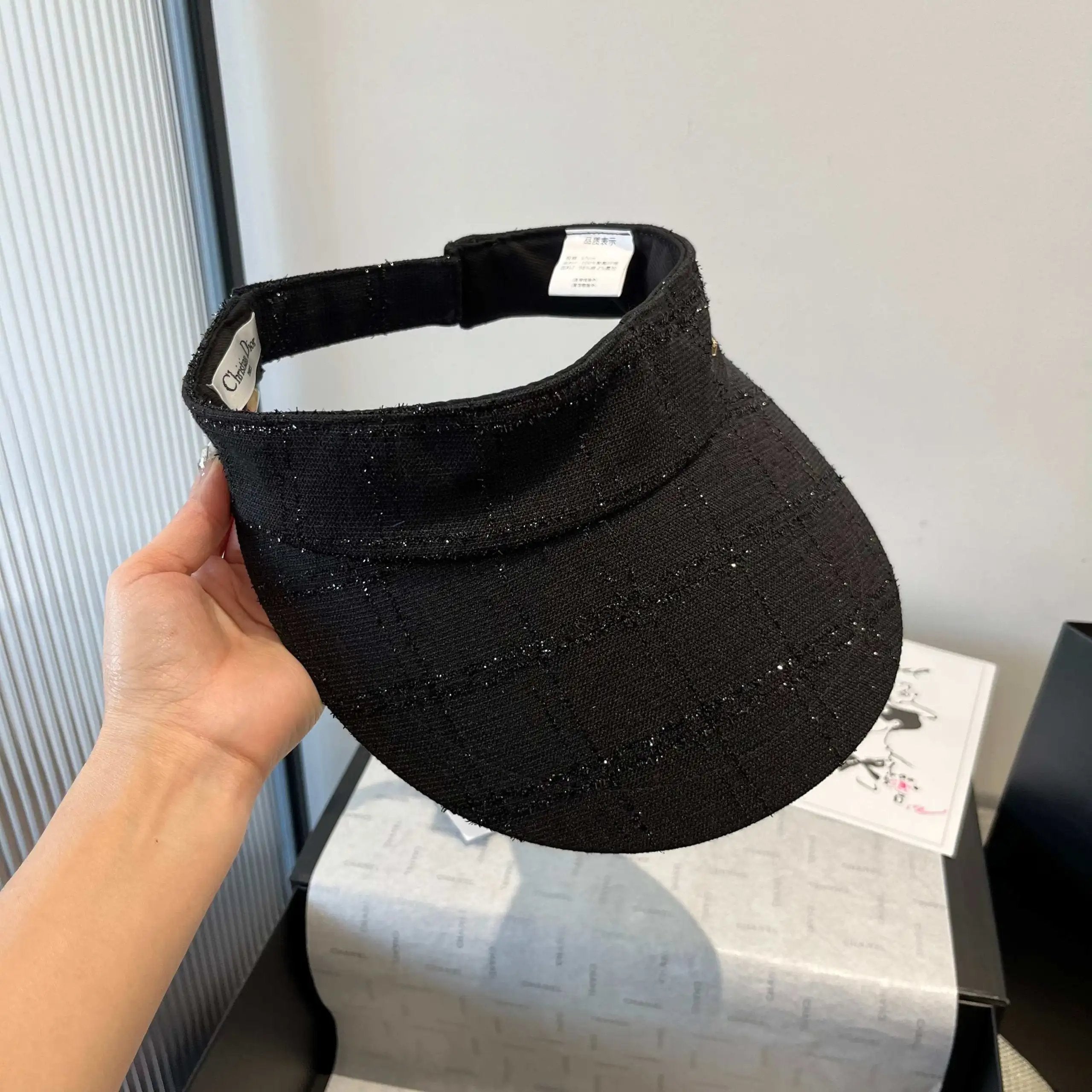 Dior Hat Letter Logo logo Baseball Cap Sunshade Sun Protection Duckbill Cap Slimming Face Curved Brim Versatile Large Head Circumference Sports Hat Unisex Couple Style
