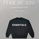 ESSENTIALS Hoodie Top Multi-Line High Street Letter Reflective Printing3m Fashion Brand round Neck Sweater