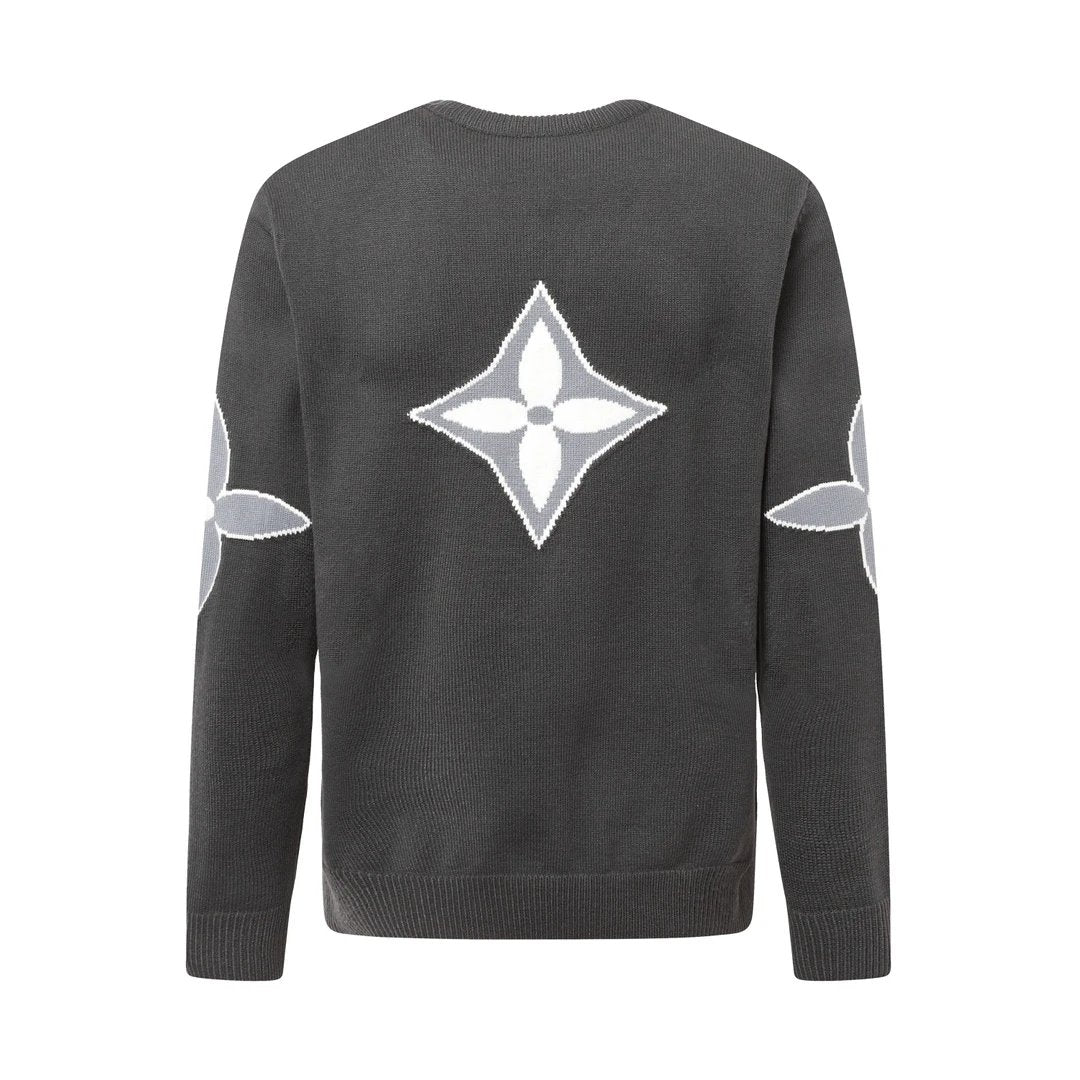 Louis Vuitton LV Sweater logo Jacquard Knit Crew Neck Sweater Long Sleeve Pullover Thickened Lazy Style OS Loose Fit Unisex Top Jacket Versatile Casual Wearable Inside and Outside