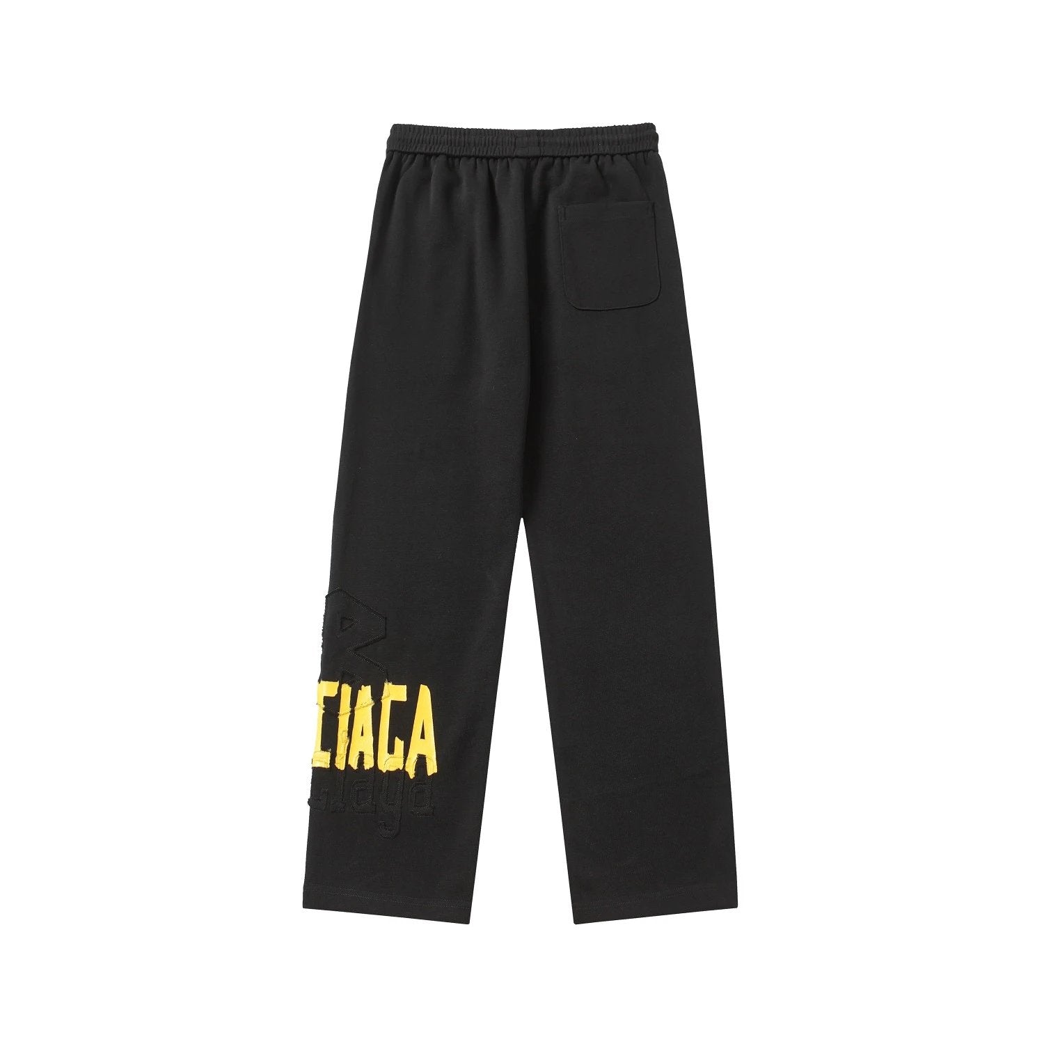 Balenciaga Sweatpants Yellow Tape logo Straight Leg Sweatpants Sports Pants Autumn Unisex Long Pants Drawstring Winter Loose Plus Size Casual Pants High Waist
