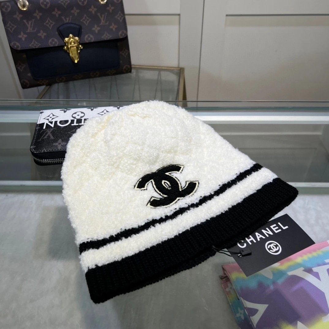 Chanel Hat Casual Autumn and Winter Hat High Quality Fashion Fashion Brand Official Website Quality Autumn and Winter Online Hongshi Shangblogger Recommended Woolen Cap,Xiaohongshu Hot Sale,Super Soft and Comfortable Knitted Hat,Excellent Elasticity!
