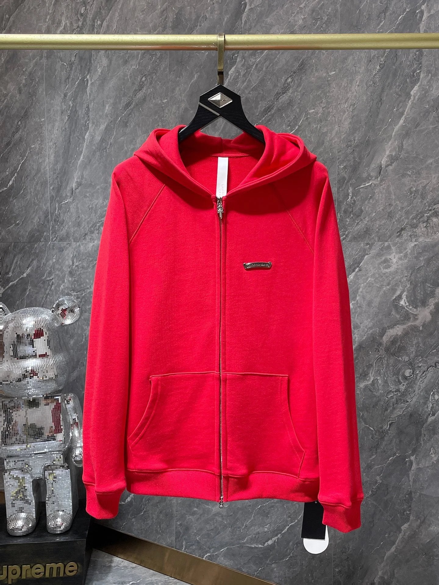 Chrome Hearts Hoodie Cross Hooded Sweater Loose Men's and Women's Zipper Hoodie