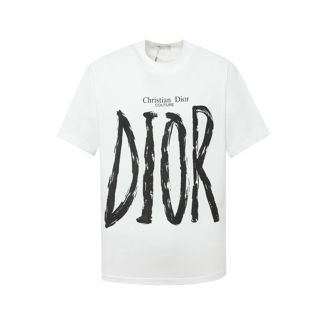 Dior T-shirt Letter Hand-drawn Print logo Round neck short-sleeve pure cotton T T-shirt OS Loose Fit Unisex Base Shirt Summer New Casual Simple T-Shirt
