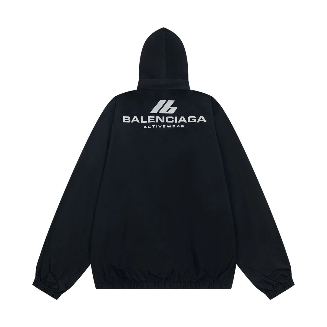 Balenciaga Jackets Laser IB Reflective Logo Waterproof Jacket Coat Casual Loose Versatile Hoodie Cardigan Sportswear Unisex24ss Autumn and Winter New Products