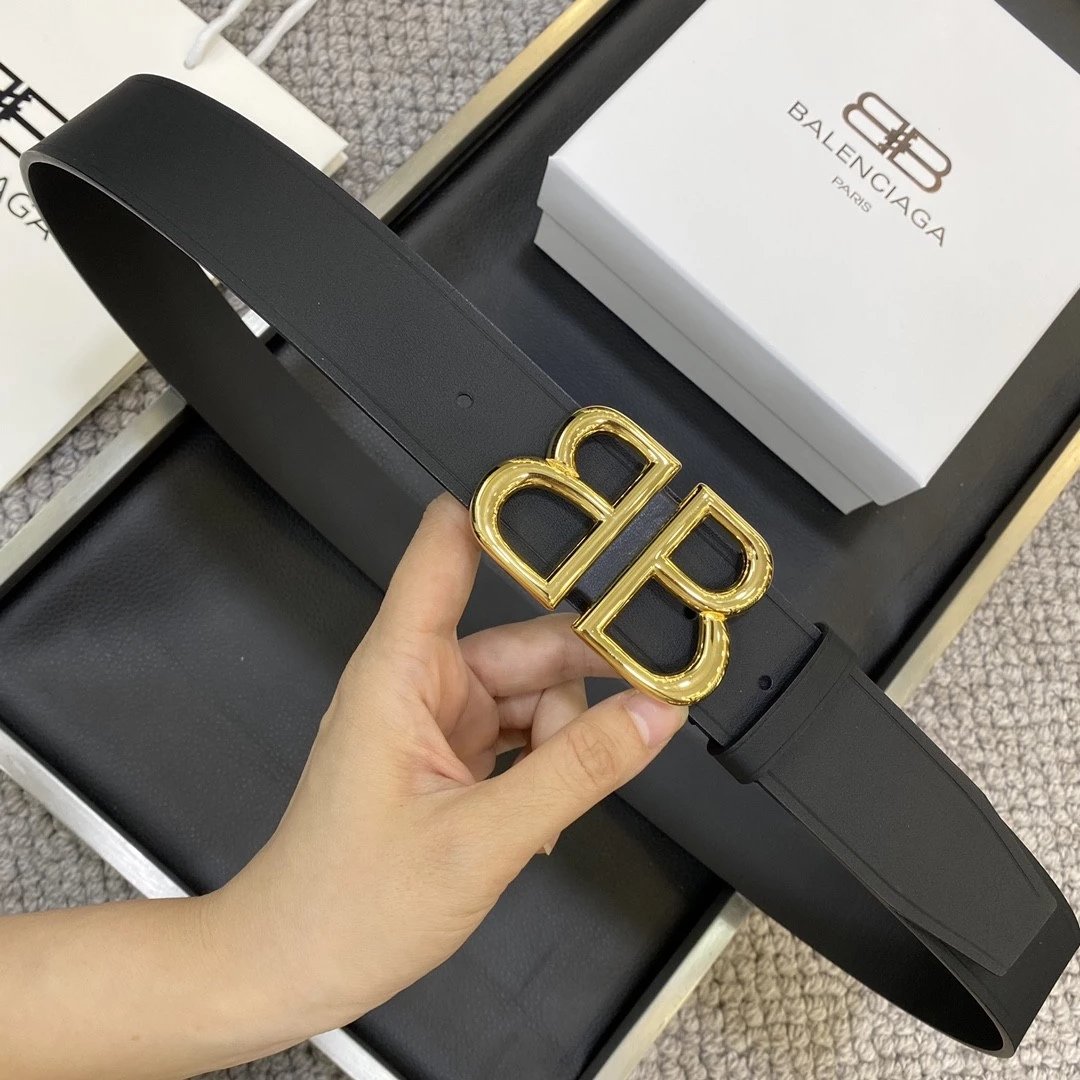 Balenciaga Belt Top version Original Order Men's Belt Fashion Retro Belt BB Distressed Men's Leather Belt Buckle Men's First Layer Cowhide Business Casual Belt Belt Men's Leather Belt Original Gift Box