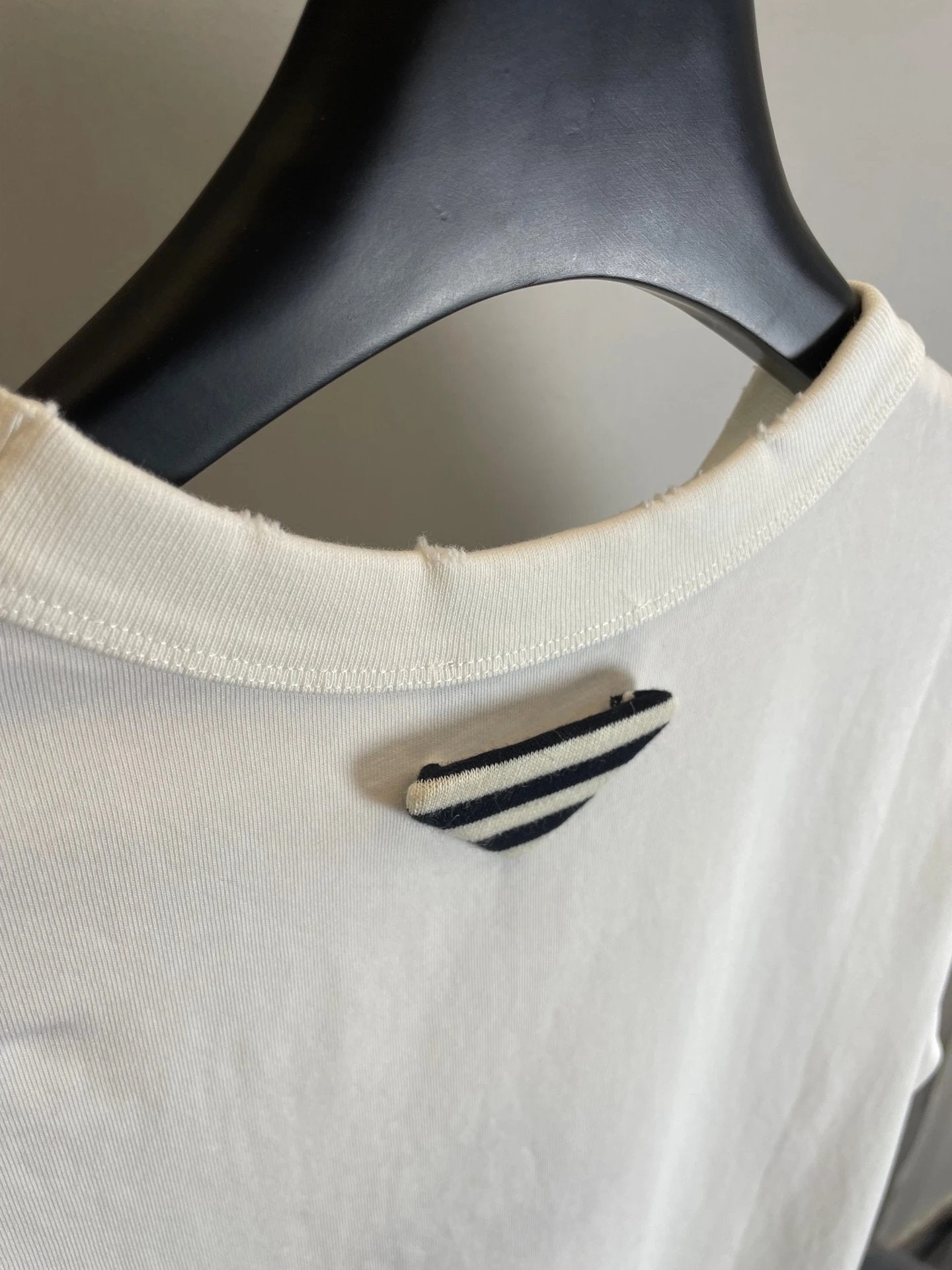 PRADA T-shirt Vintage Logo Print on Chest logo round Neck Short Sleeve25ss New Pure Cotton Women's Style T Casual T-Shirt Base Layer Shirt OS Loose Fit Half Sleeve Top Plus Size