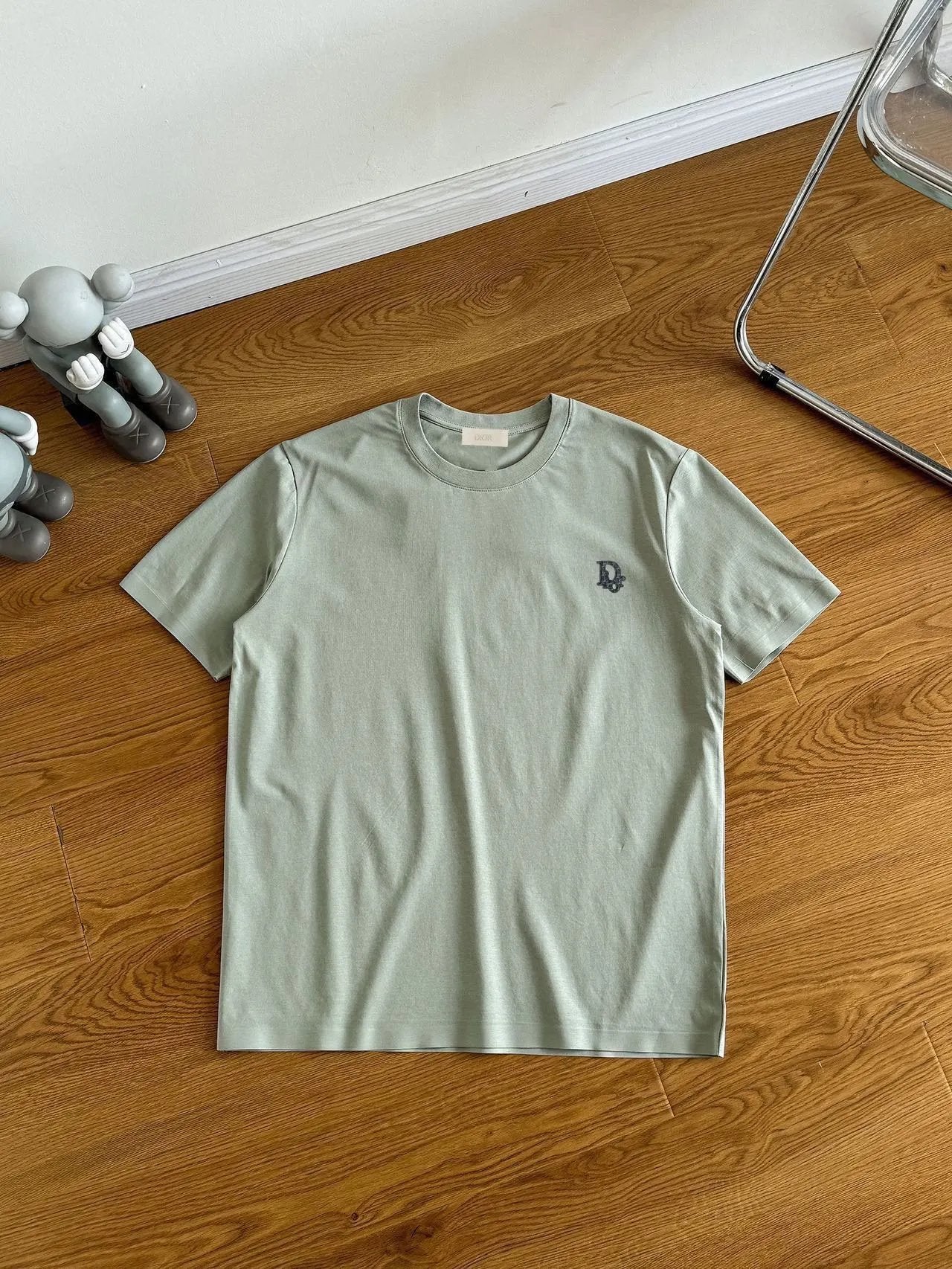 Dior T-shirt Chest Letter Embroidery logo round Neck Short Sleeve25ss New pure cotton T Unisex T-Shirt OS Loose Fit Base Shirt Top Half Sleeve T-Shirt