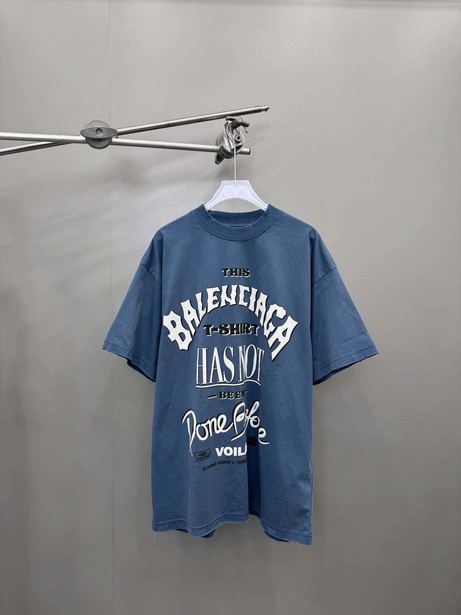 Balenciaga T-shirt Chest Foam Print logo round Neck Short Sleeve25ss New pure cotton T Unisex T-Shirt OS Loose Fit Base Shirt Top T-Shirt Short Sleeve