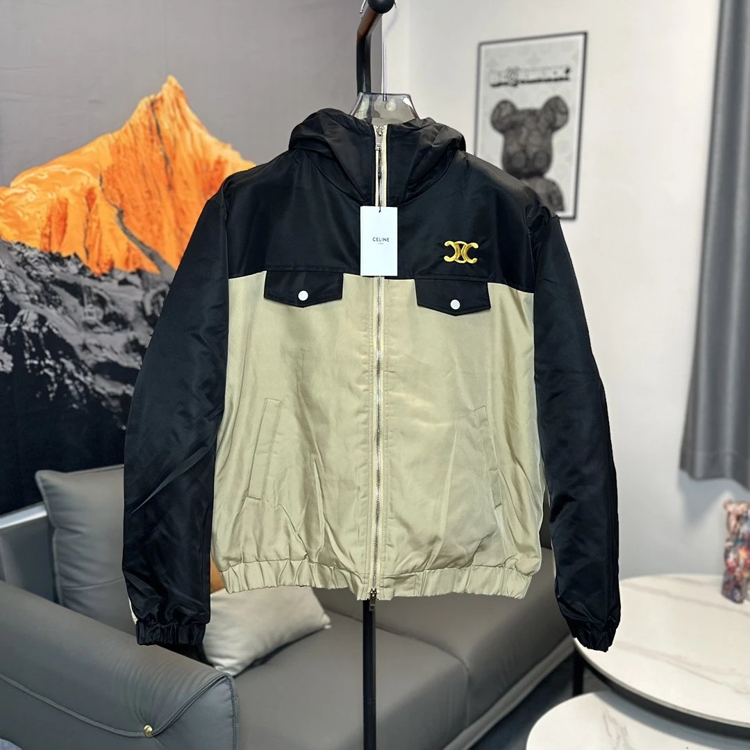 Celine Jackets Cotton Jacket Unisex Coat Jacket Casual Loose Versatile Winter Warm Sports