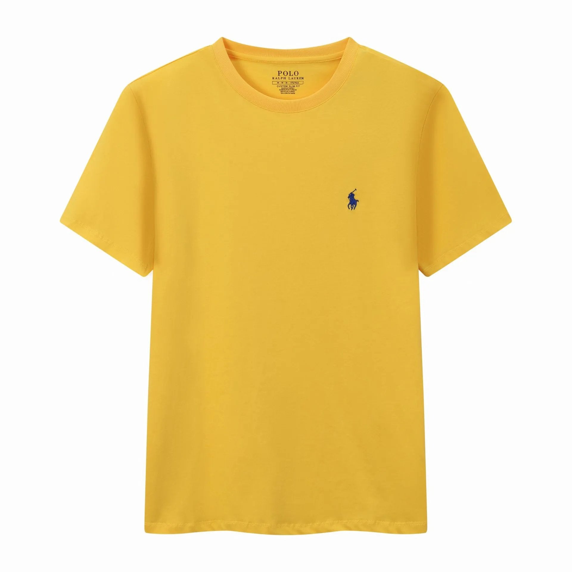Ralph Lauren T-shirt D77Summer New Cotton round Neck Short Sleeve Men T T-shirt Solid Color Casual Fashion Half Sleeve Bottoming Shirt-CY