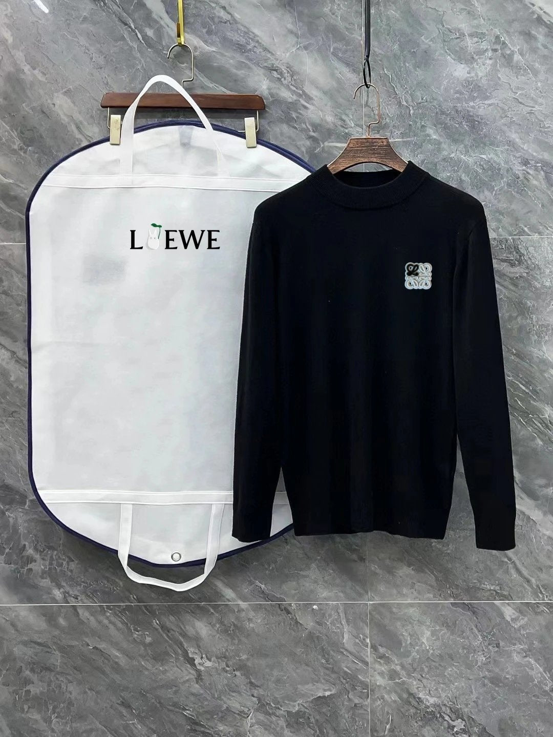 LOEWE Sweater Classic Logo Logo Half Turtleneck Sweater Unisex Inner and Outer Wear