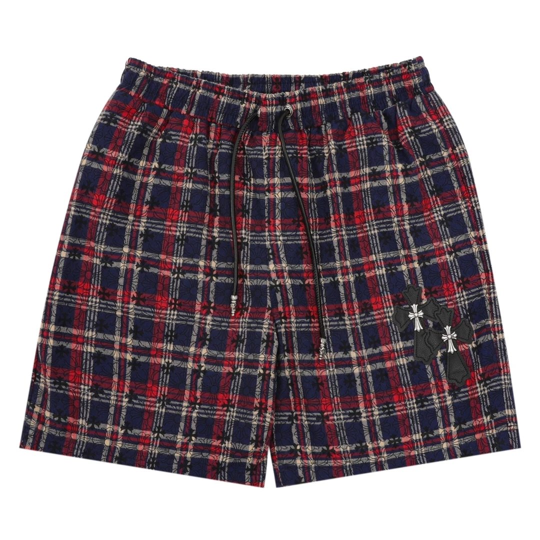 Chrome Hearts Shorts Full Print Old Flower with Leather Patch logo Five-point Shorts25ss New Drawstring Casual Summer Pants American Style5Two-in-One Casual Sweatpants for Men and Women, Pure Cotton Joggers