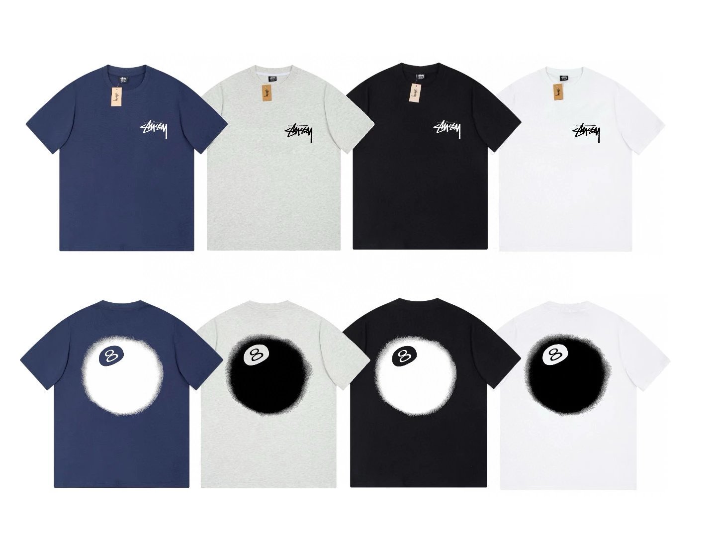 Stussy T-shirt Top Version Maychao2023Joint Fashion Brand Printing Loose Men's and Women's Same High Street Short Sleeve T T-shirt